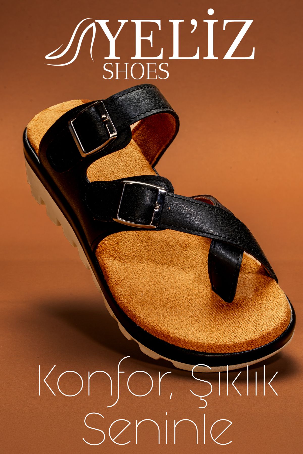 Yel'iz Shoes&Slipper Ortopedik Parmak Arası Kadın Sandalet Terlik
