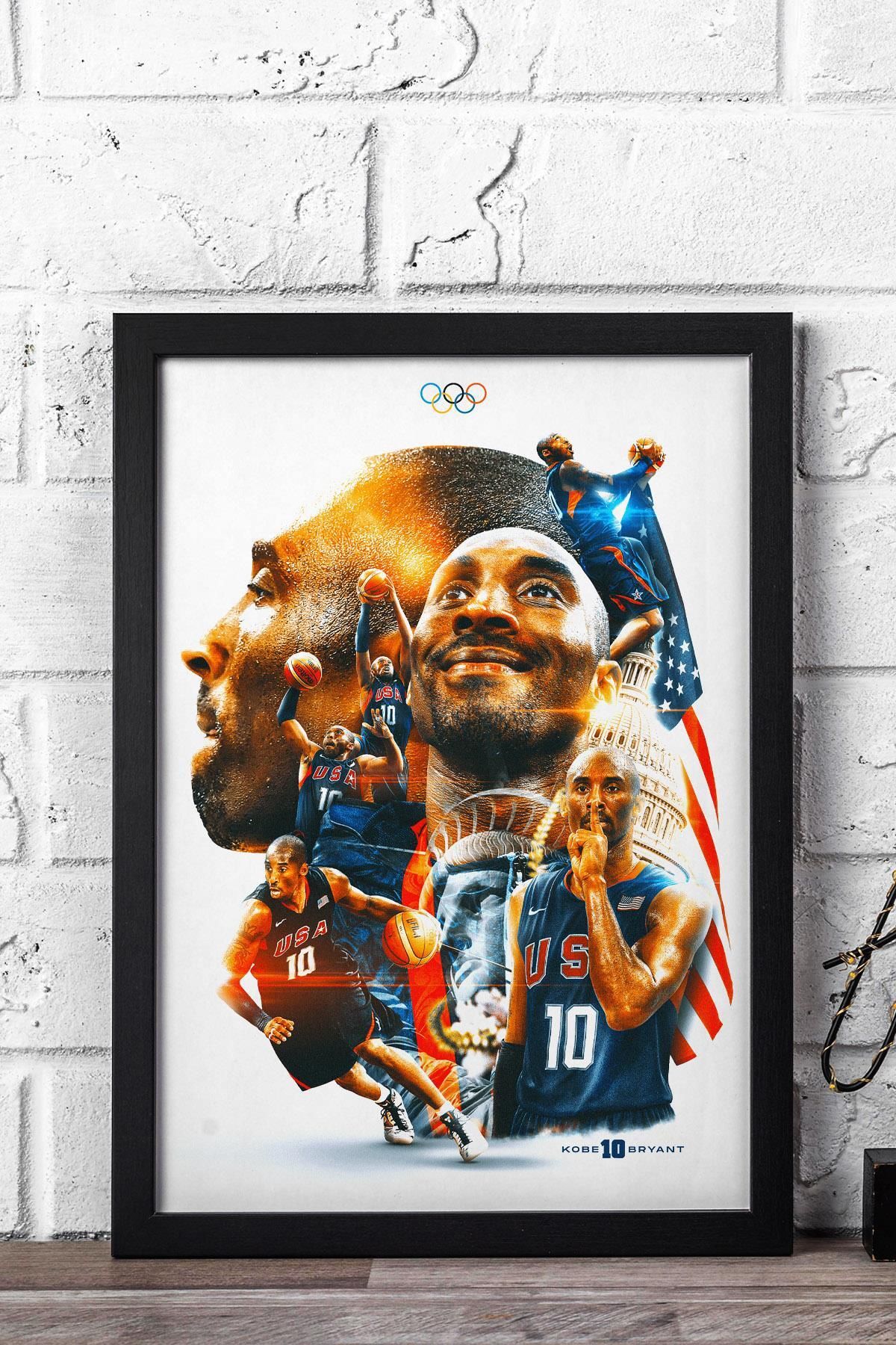 Saturn Kobe Bryant Çerçeveli Tablo - Basketbol NBA Posteri Tablo
