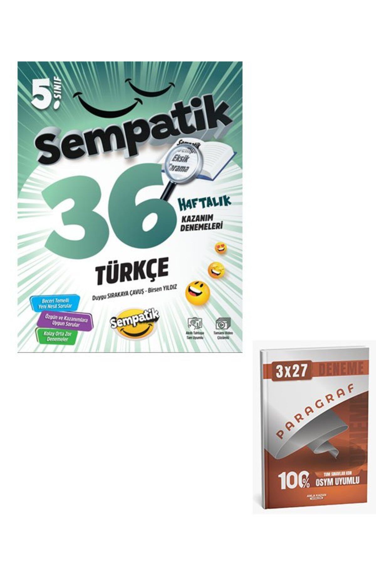 Anla Kazan Yayınları Ünlüle 2026 5.Sınıf Türkçe 36 Haftalık Kazanım Denemeleri+Anla Kazan Paragraf