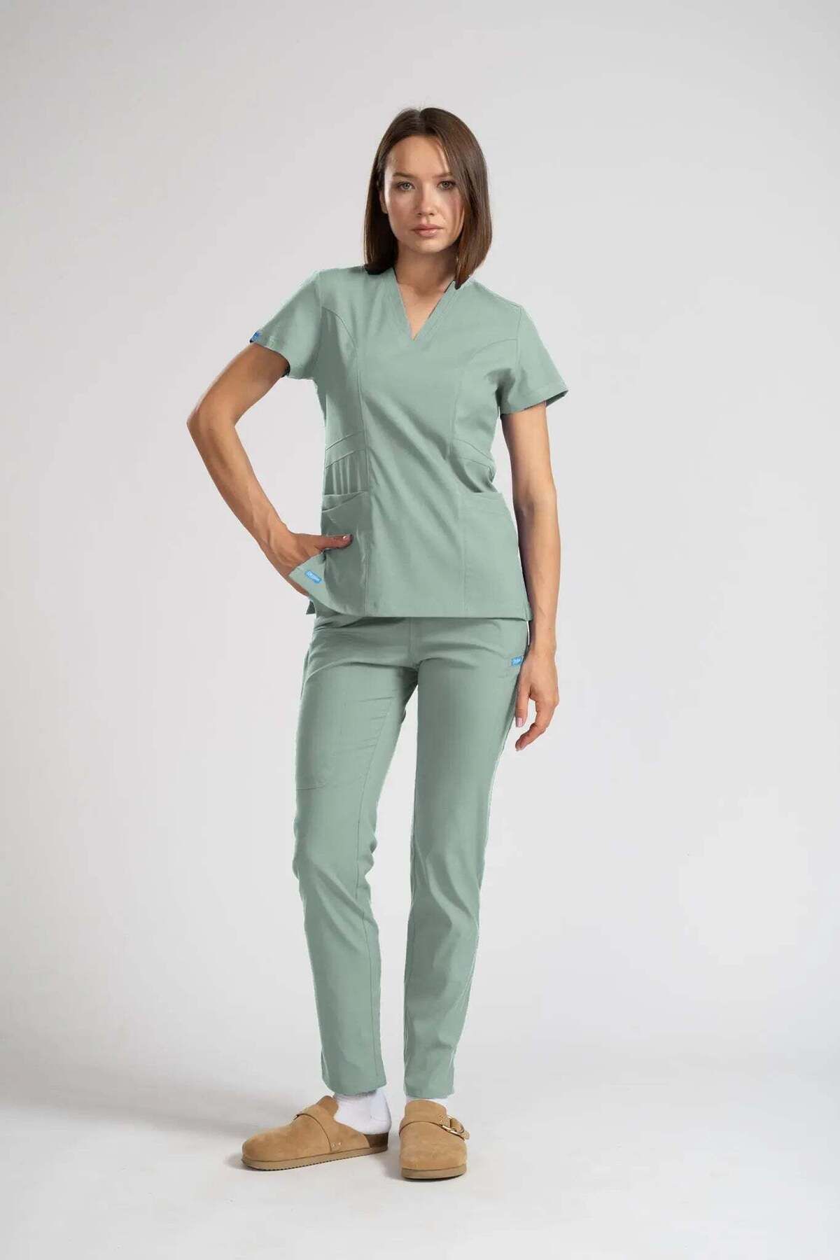 oksijen uniform Citrine - Küf Yeşili (Takım) - XXS-34