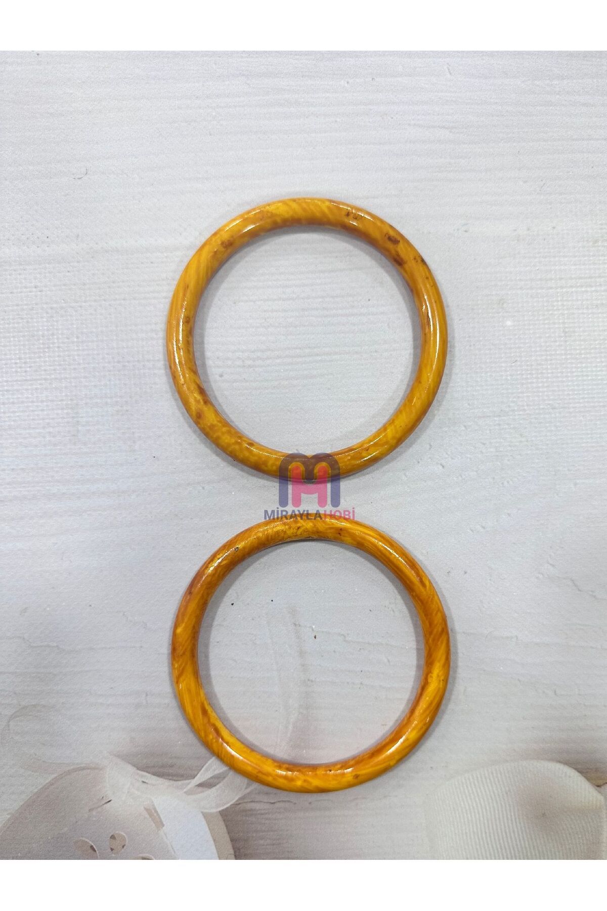miraylahobi Bambu Görünümlü Plastik Çanta Sapı M24 1 Çift Çap:10cm