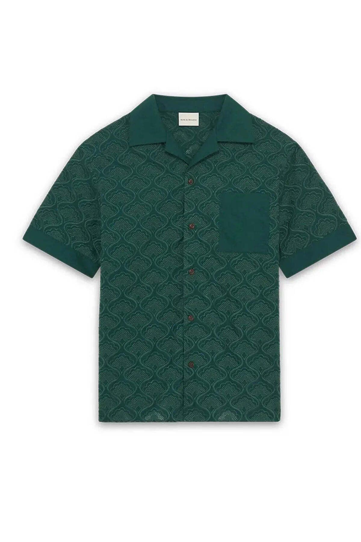 American Rag Cie La Chemise Brodée Tapisserie - Erkekler İçin Şık ve Rahat Kısa Kol Gömlek