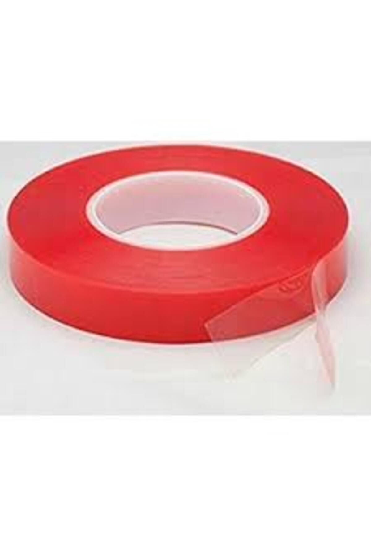Wonder Orofol Çift Taraflı Şeffaf Bant Kırmızı 19mmx50mt