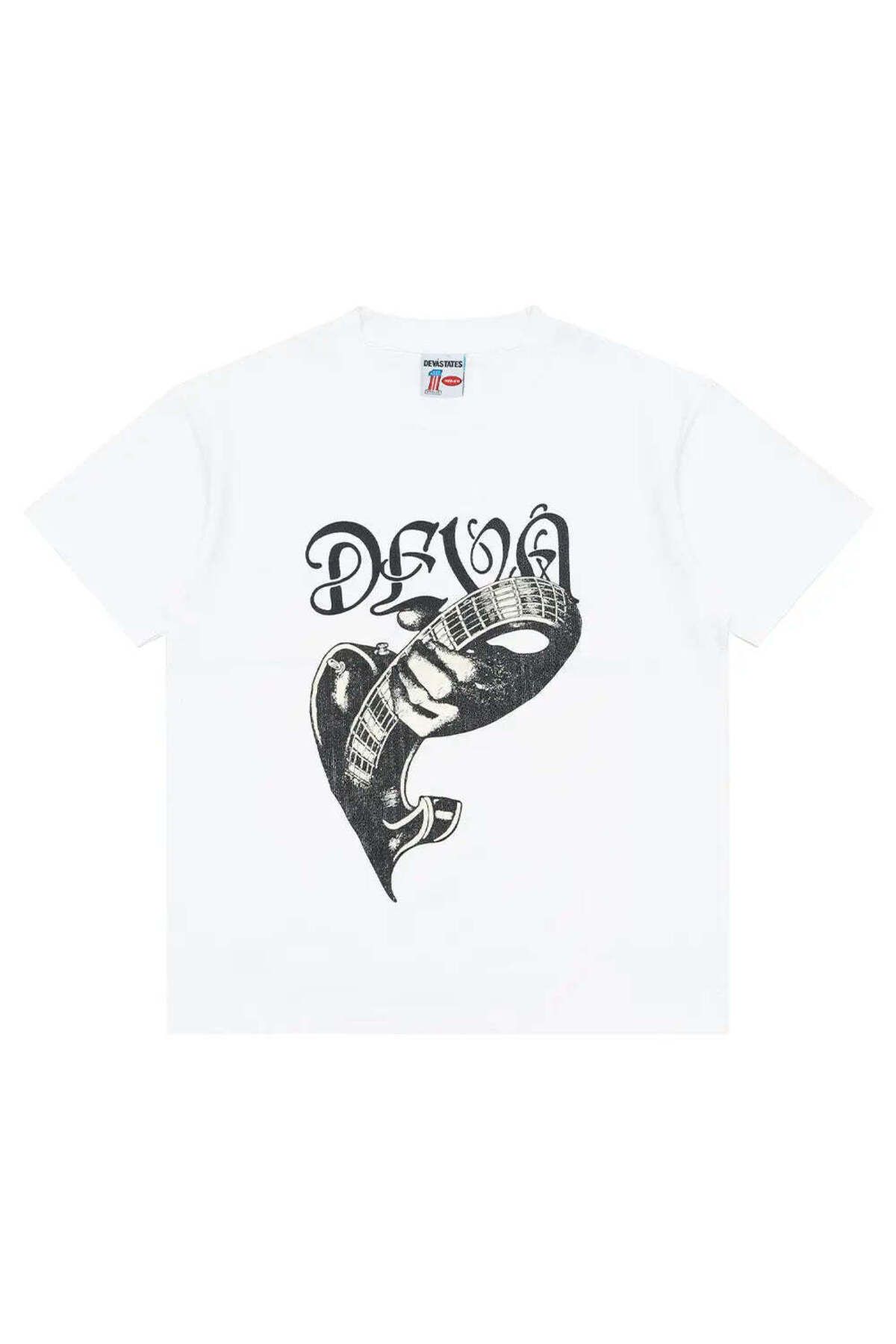 American Rag Cie 100% Pamuk Rhapsody T-Shirt - Pre-Shrunk & Cracked Grafiklerle Şık Tasarım