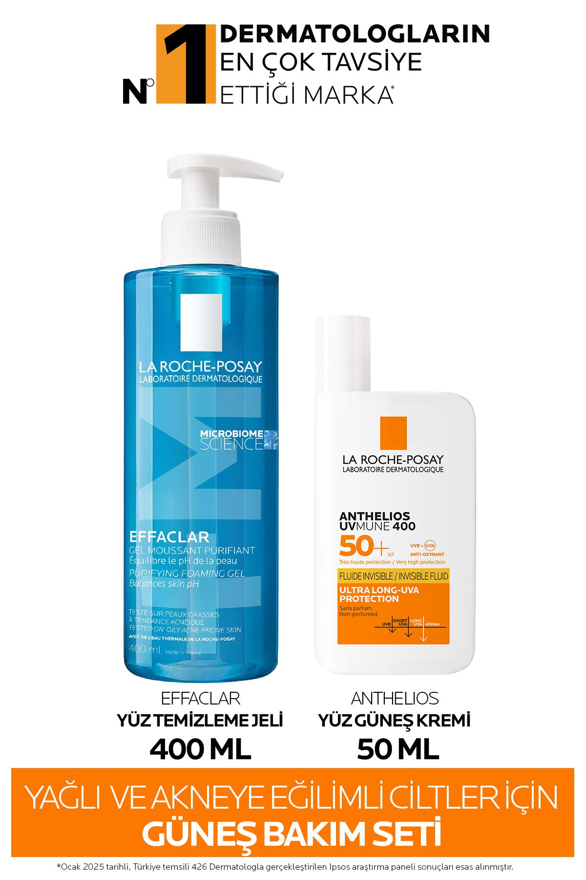 La Roche Posay Yağlı ve Akneye Eğilimli Ciltler için Güneş Bakım Seti