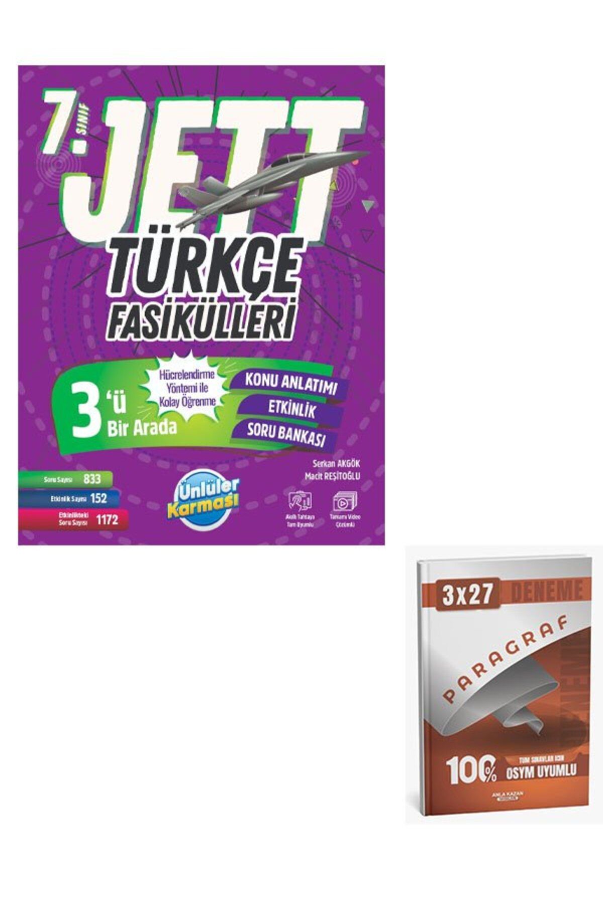 Anla Kazan Yayınları Ünlüller 2026 7.Sınıf Jett Türkçe Fasiküller+Anla Kazan Paragraf