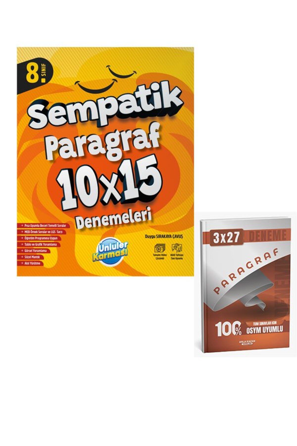 Anla Kazan Yayınları Ünlüller 2026 8.Sınıf Sempatik Paragraf 10X15 Deneme+Anla Kazan Paragraf