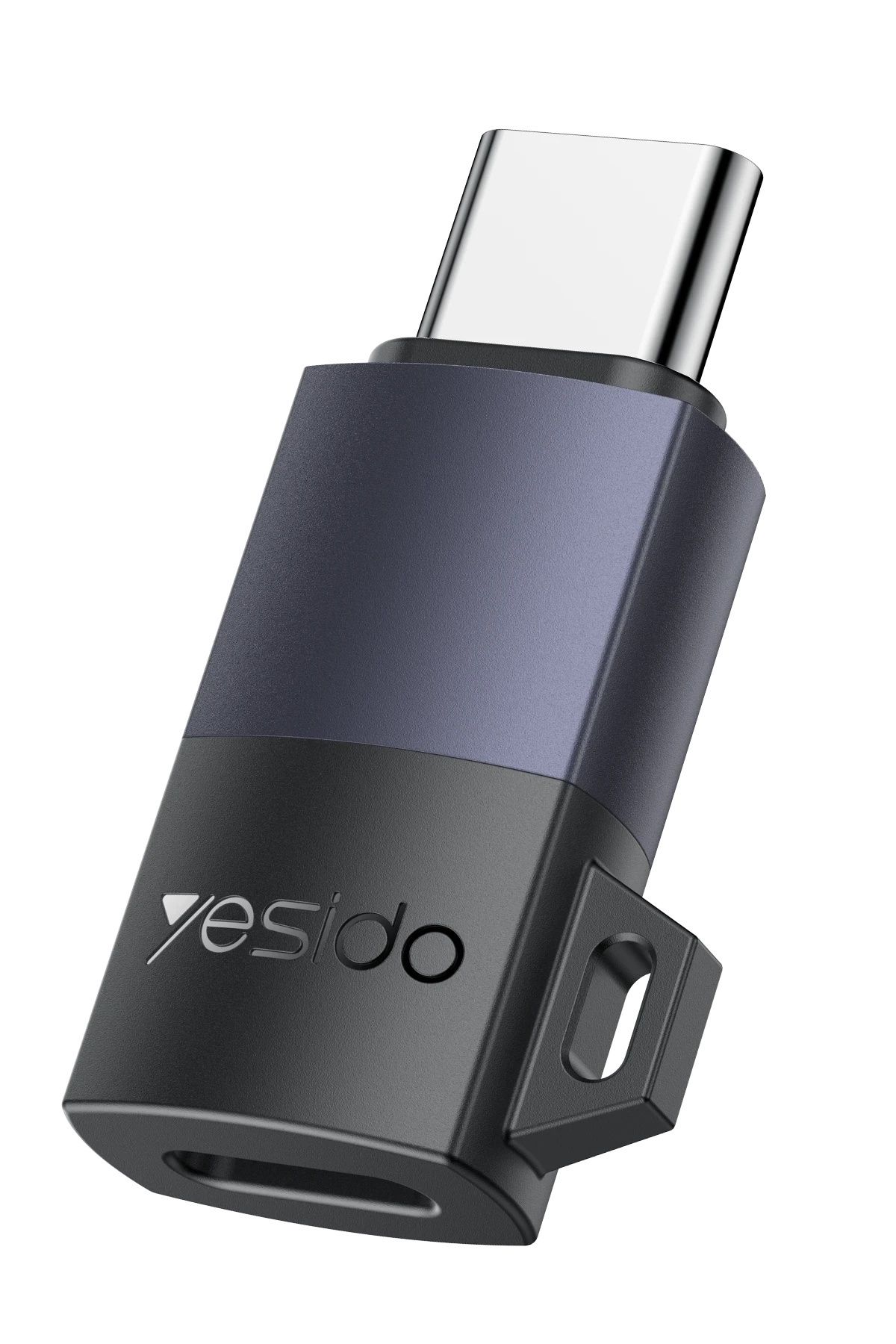 Yesido Mini OTG Adaptör Type-C Lightning 480 Mbps Data Dönüştürücü Hızlı Şarj Destekli 60W - Siyah