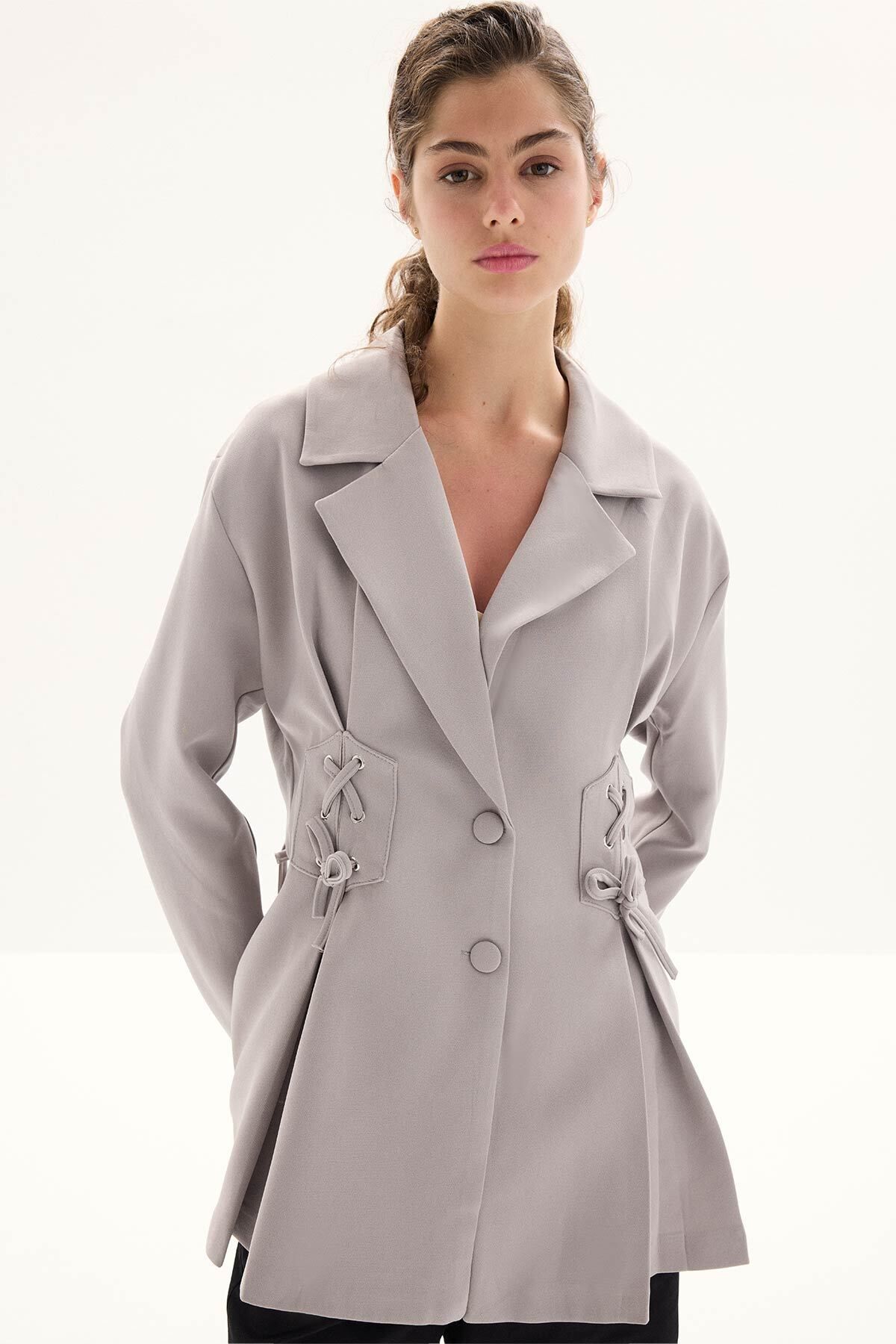 Hooopstore Özel Dikim Blazer Ceket - Gri