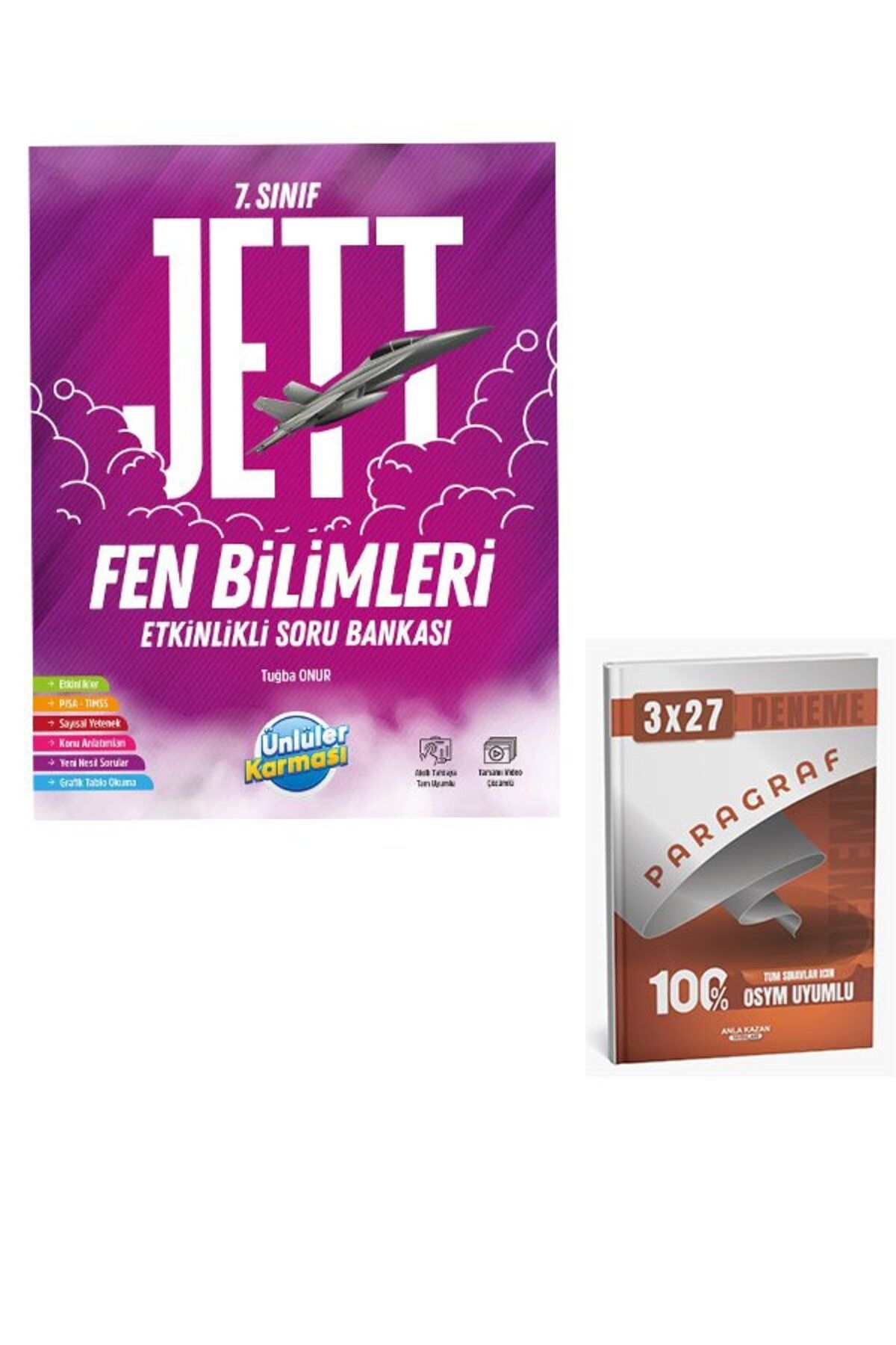 Anla Kazan Yayınları Ünlüller 2026 7.Sınıf Jett Etkinlikli Fen Bilimleri Soru Bankası+Anla Kazan Paragraf