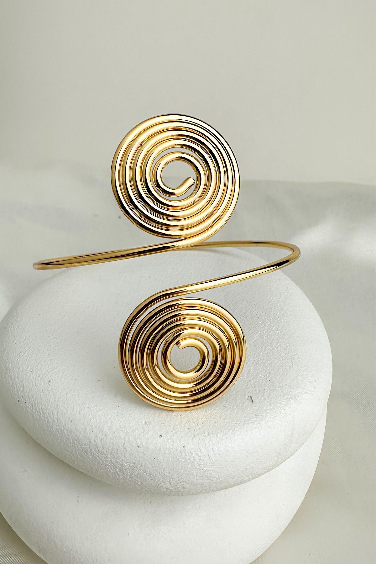 Modex Altın Rengi Metal Spiral Kol Aksesuarı (9cm)