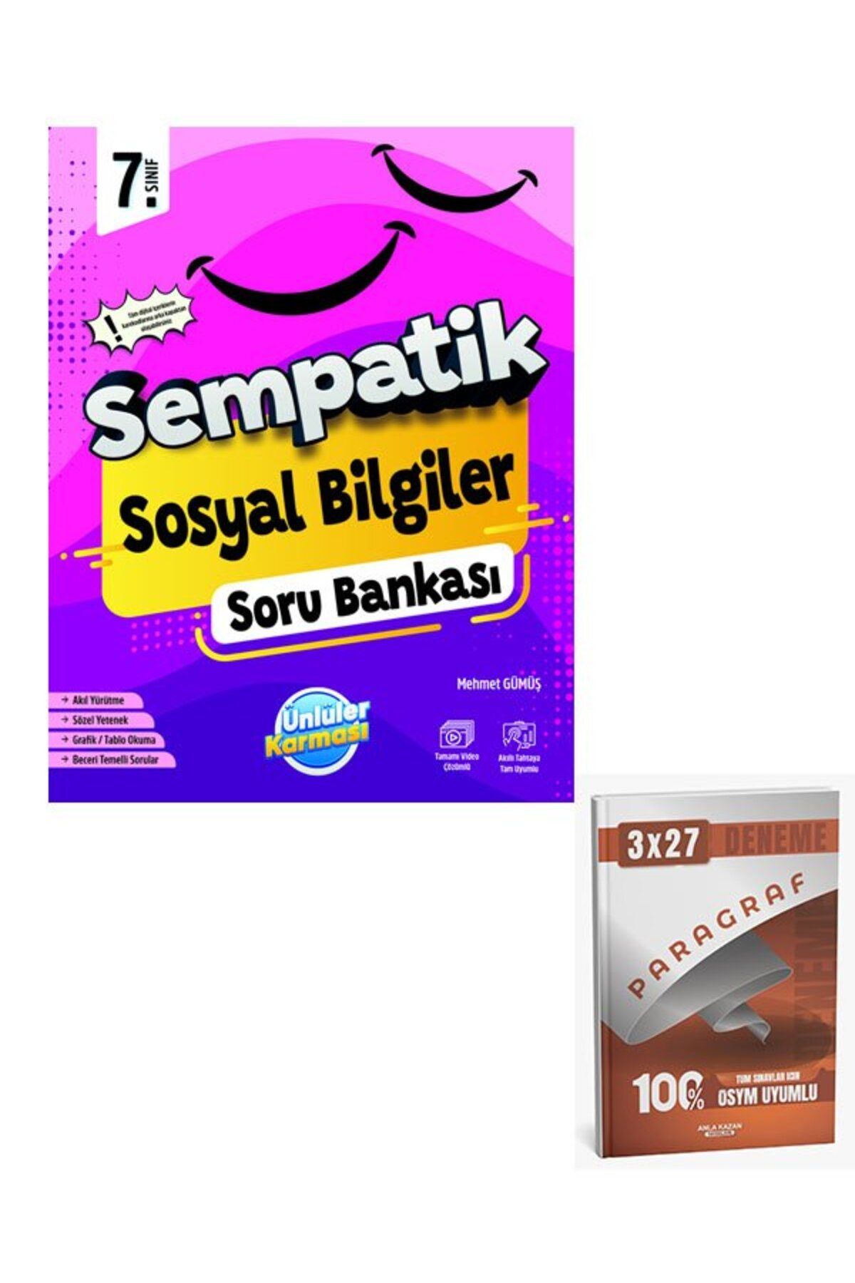 Anla Kazan Yayınları Ünlüller 2026 7 Sınıf Sempatik Sosyal Bilgiler Soru Bankası+Anla Kazan Paragraf