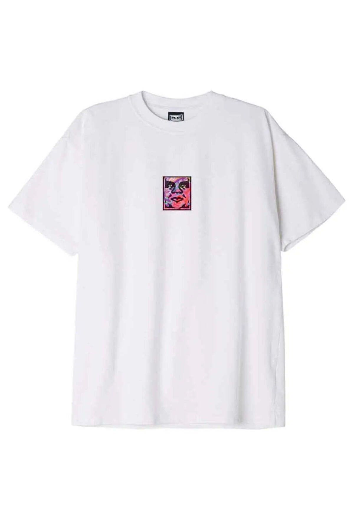 American Rag Cie Obey Rainbow Icon T-Shirt - Kutu Kesim Ağır Tişört ile Tarzınızı Yansıtın