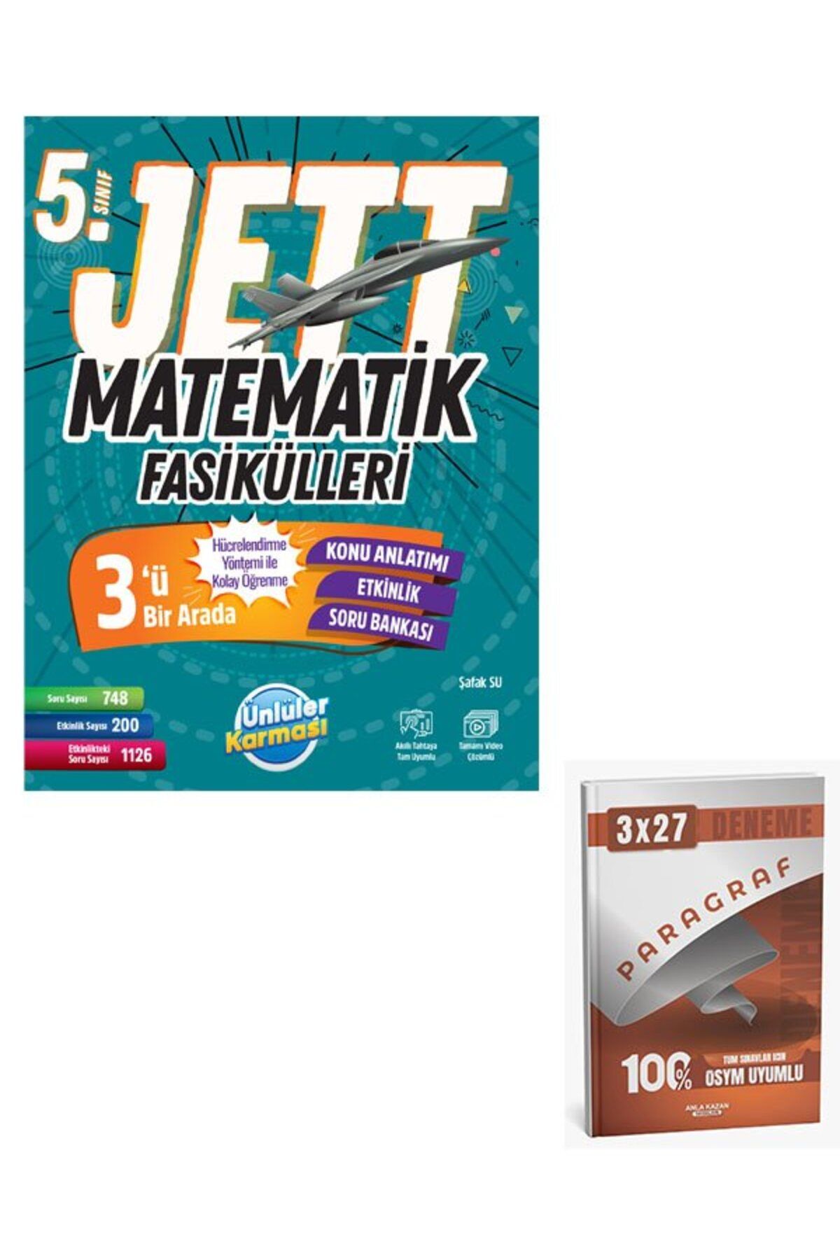 Anla Kazan Yayınları Ünlüller 2026 5.Sınıf Jett Matematik Fasikülleri+Anla Kazan Paragraf