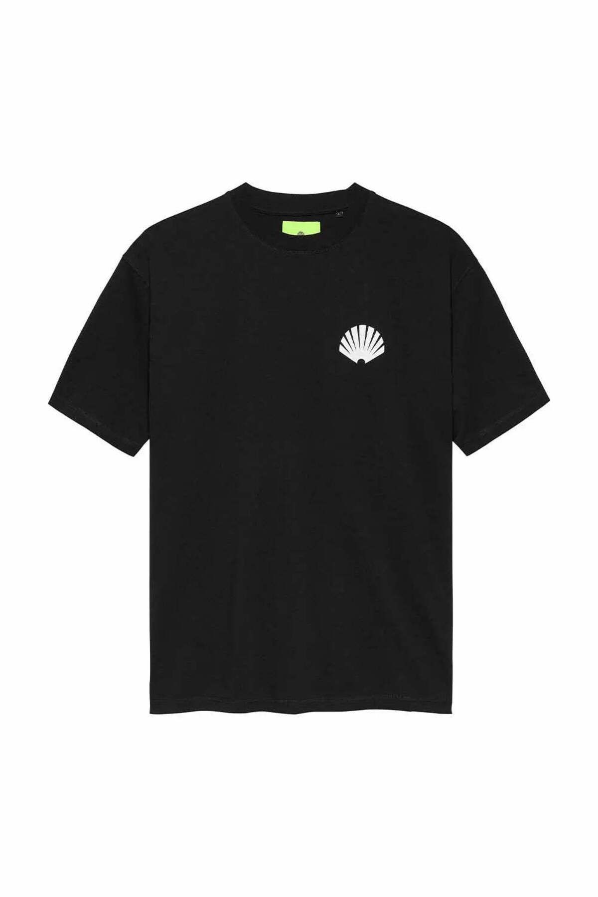 American Rag Cie Yenilikçi New Amsterdam Logo Tişört - Rahat Kesim, 100% Pamuk, Ribanalı