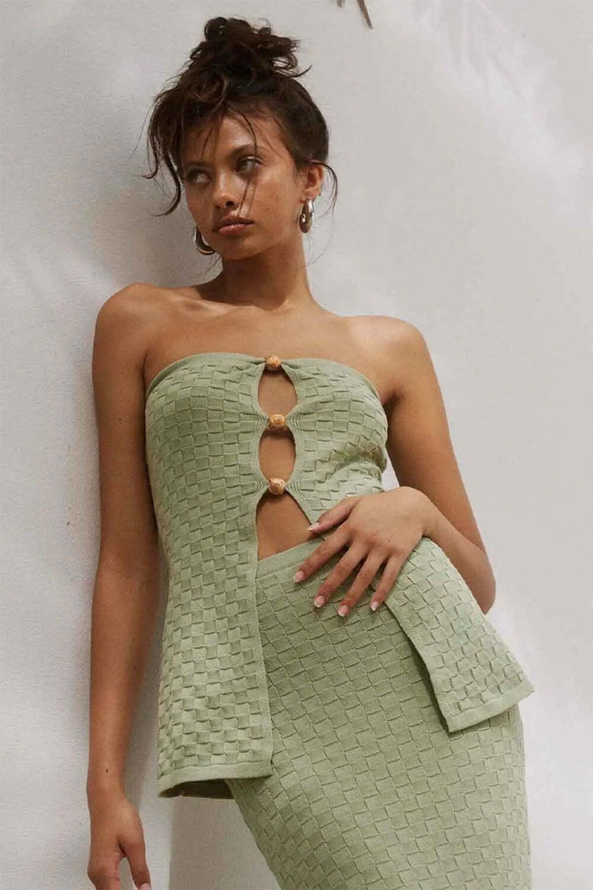American Rag Cie Wataya Top - Strapless, Pamuklu, Şık Tasarım ve Maxi Etekle Tamamlayıcı