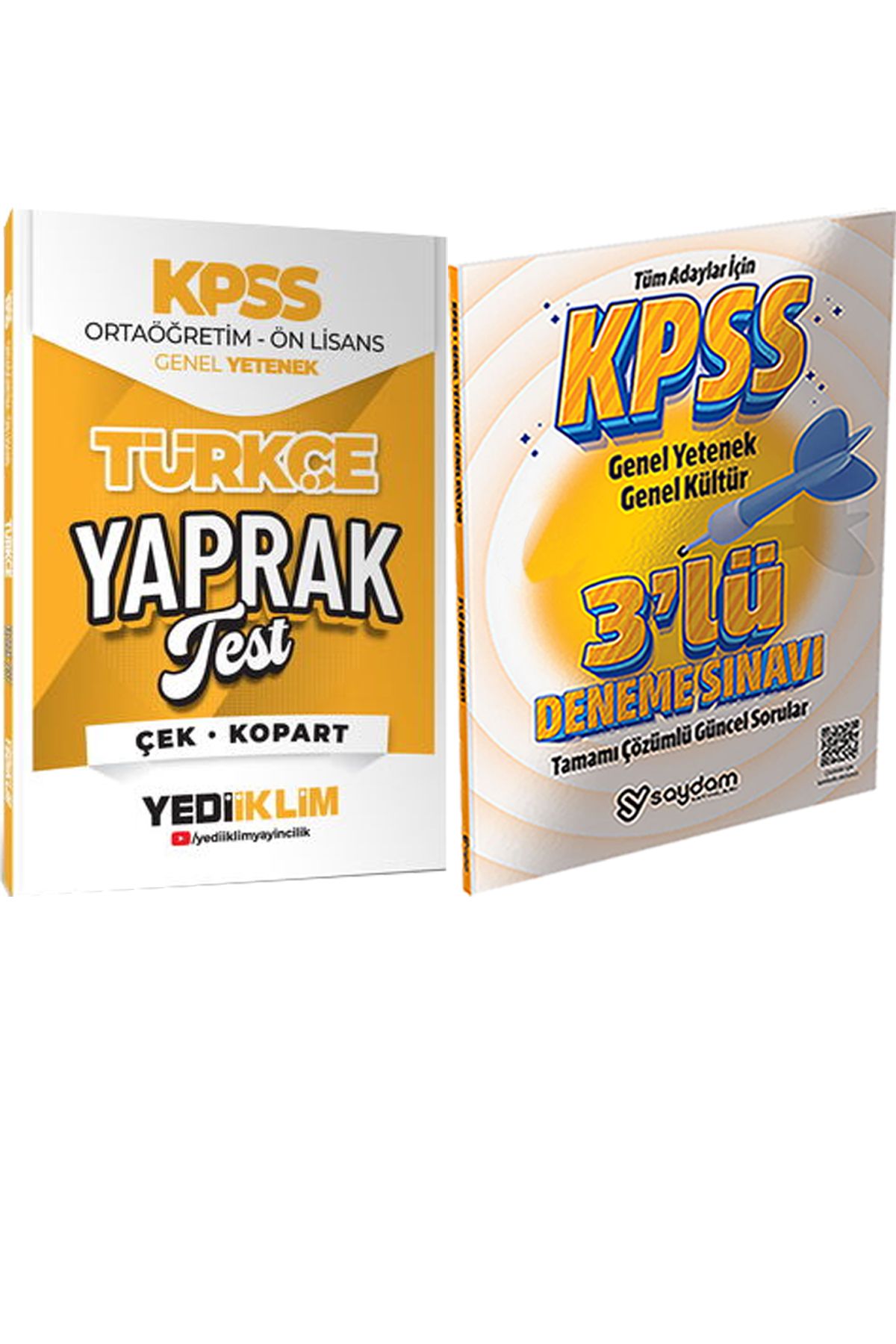 Yediiklim Yayınları 2026 KPSS Ortaöğretim Ön Lisans Türkçe Çek Kopart Yaprak Test + 3lü Deneme Hediye