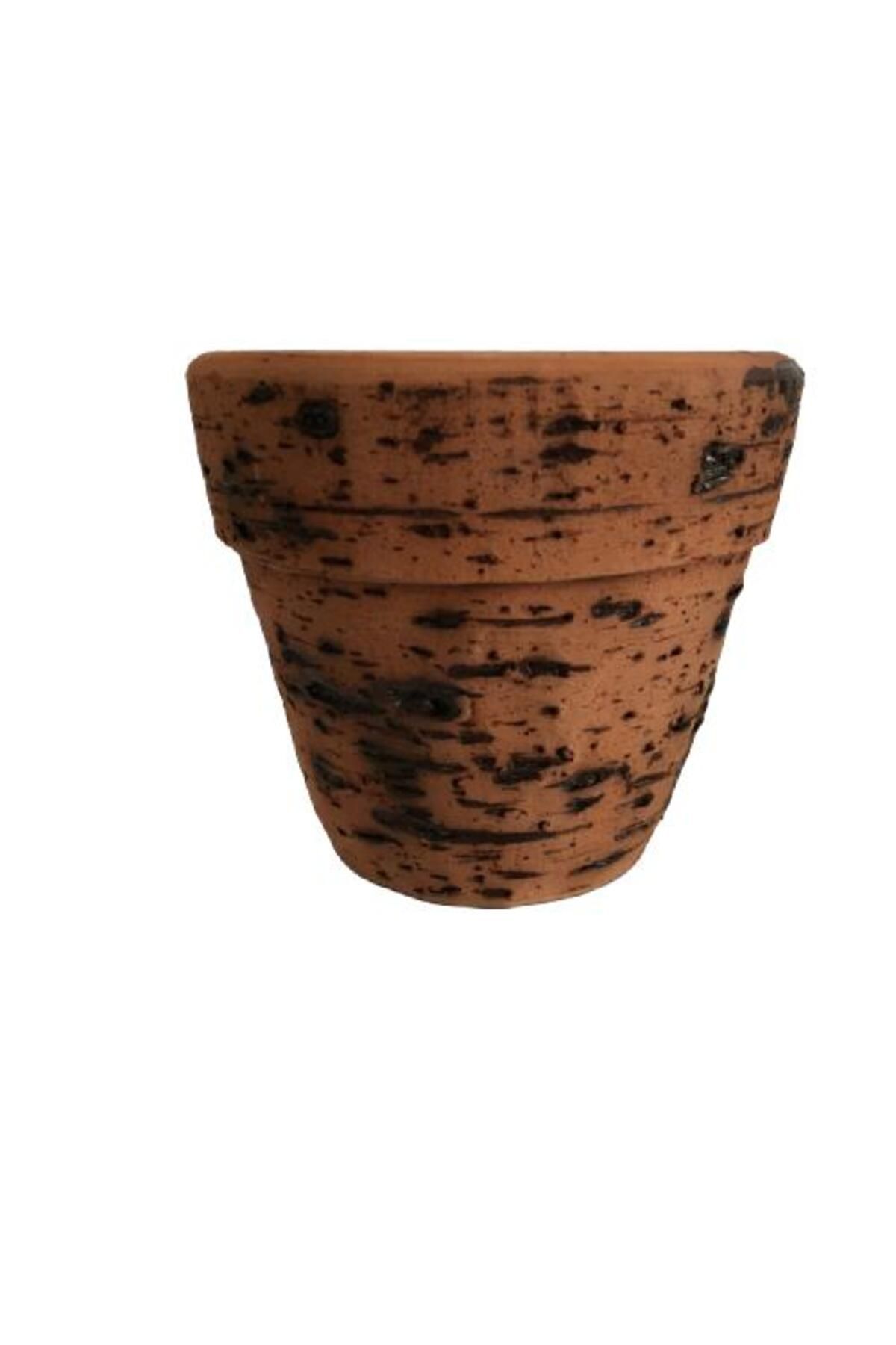 önder botanik Antik Görünümlü Eskitme Toprak Saksı 12 cm x 12 cm