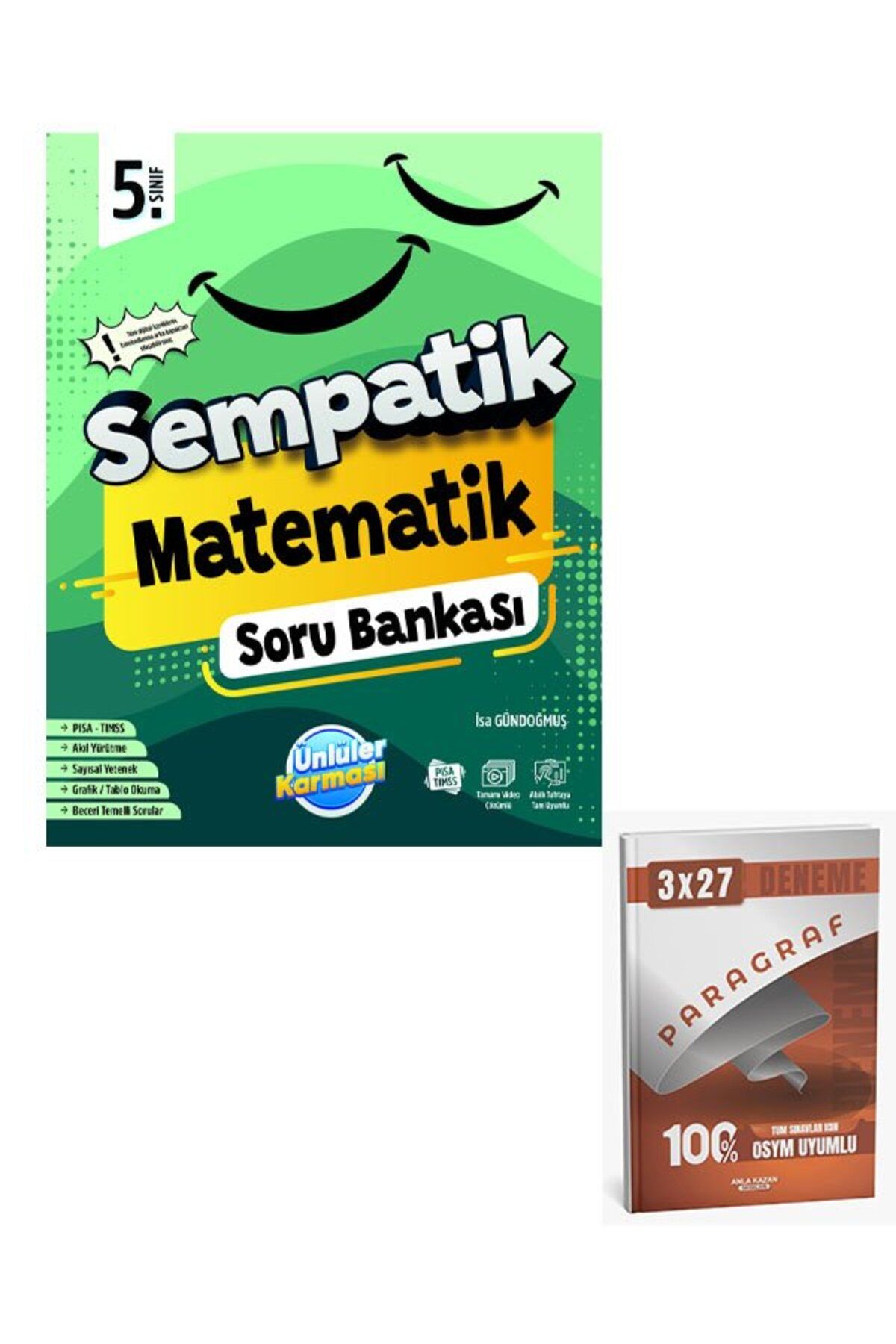 Anla Kazan Yayınları Ünlüller 2026 5.Sınıf Sempatik Matematik Soru Bankası+Anla Kazan Paragraf