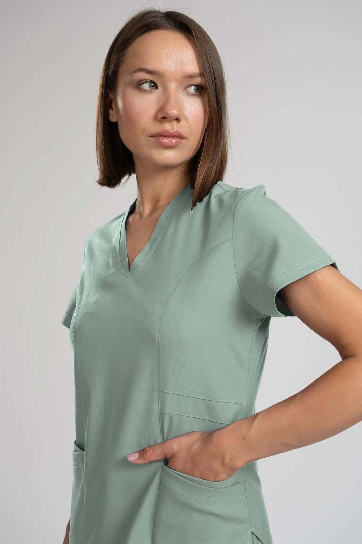 oksijen uniform Citrine - Küf Yeşili (Tek Üst) - L-42