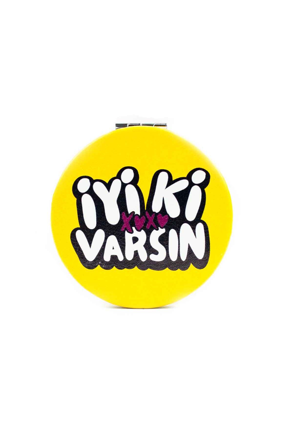 PALTO TASARIM İyi Ki Varsın Cep Çanta Makyaj Aynası - Kompakt Cep Aynası
