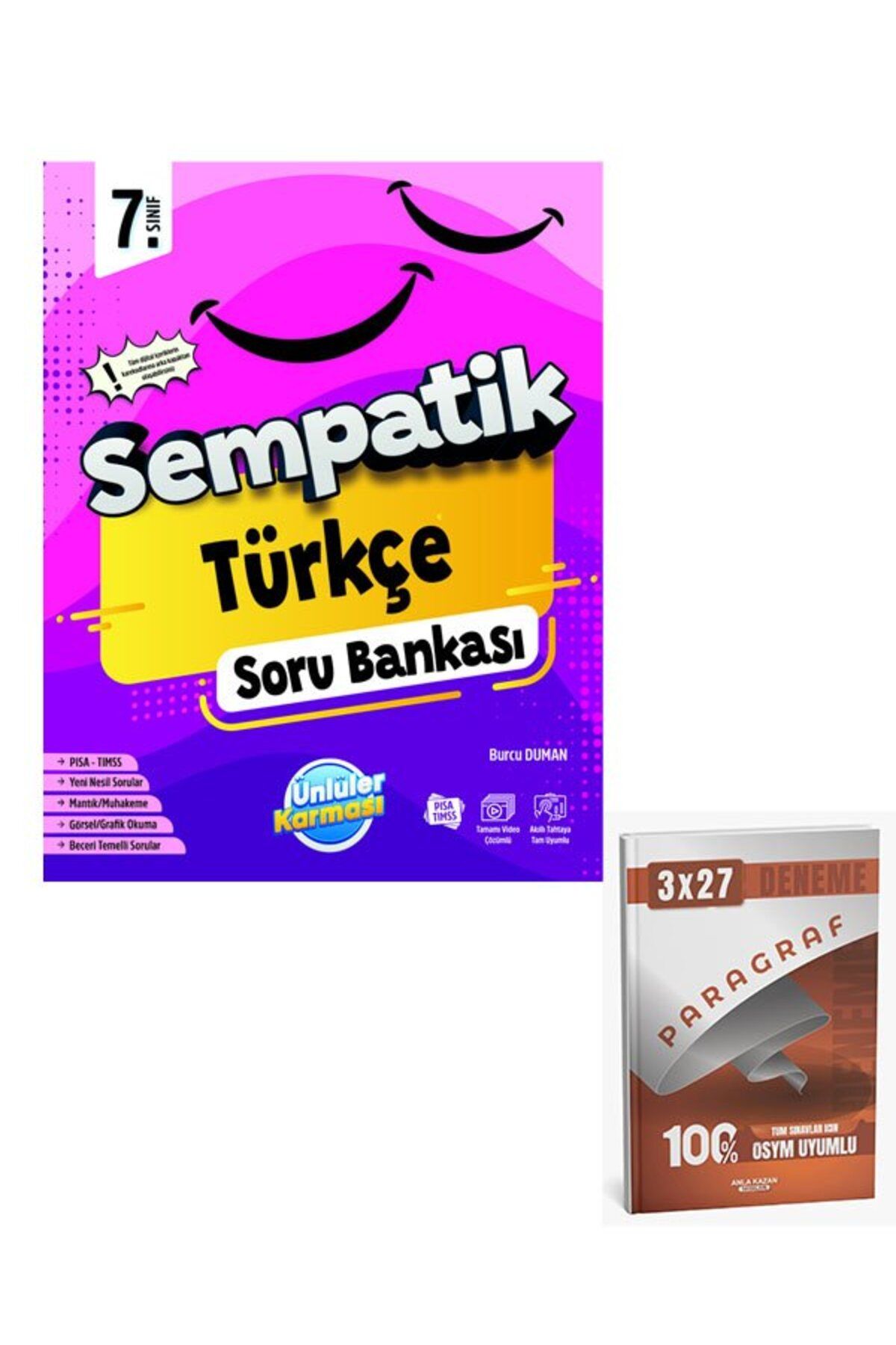 Anla Kazan Yayınları Ünlüller 2026 7.Sınıf Sempatik Matematik Soru Bankası+Anla Kazan Paragraf