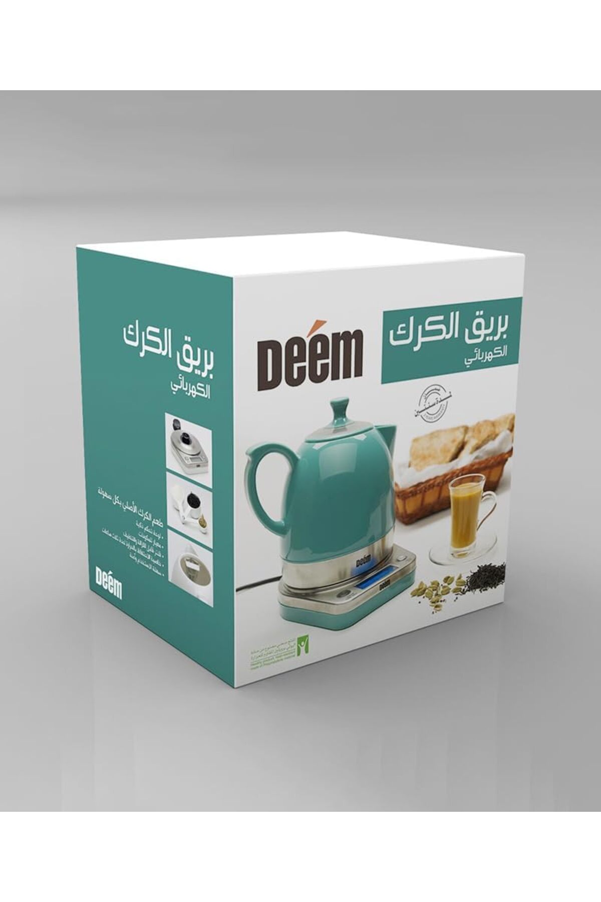 غلاية كهربائية لصنع الكرك من ديم – 1 لتر – فيروزي | تحضير سريع، طعم أصيل 1012A