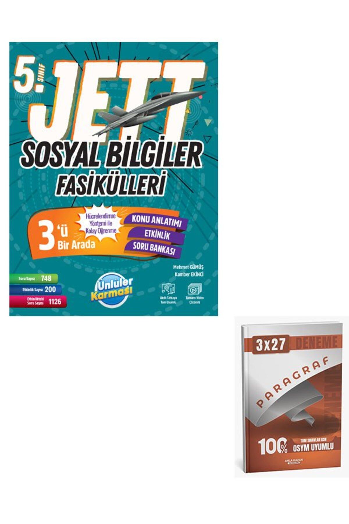 Anla Kazan Yayınları Ünlüller 2026 5 Sınıf Jett Sosyal Bilgiler Fasikülleri+Anla Kazan Pararaf