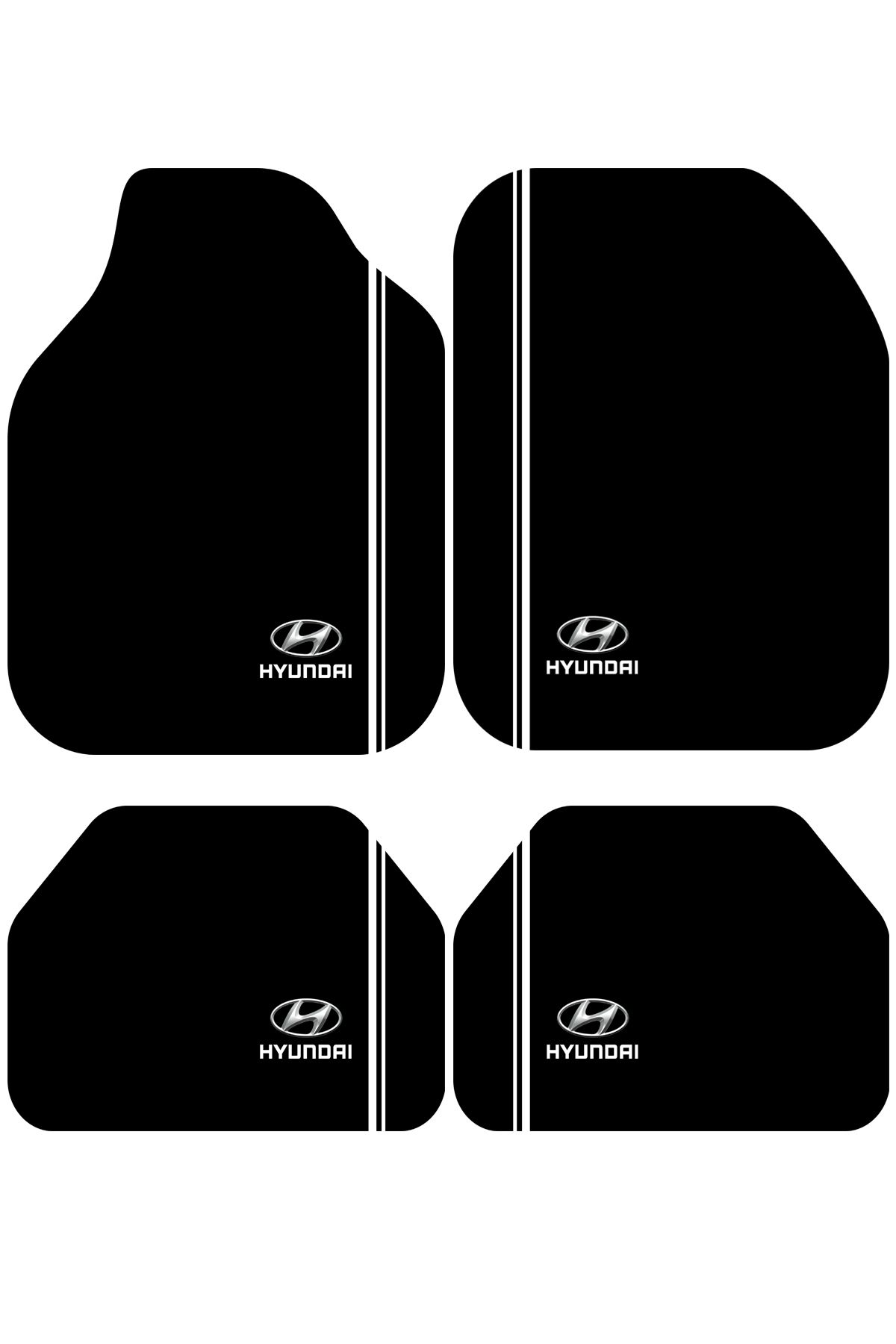 BigArts Home Hyundai Dekor Oto Paspas Takımı Tüm Modellere Uyumlu Makinede Yıkanabilir Universal Kalıp