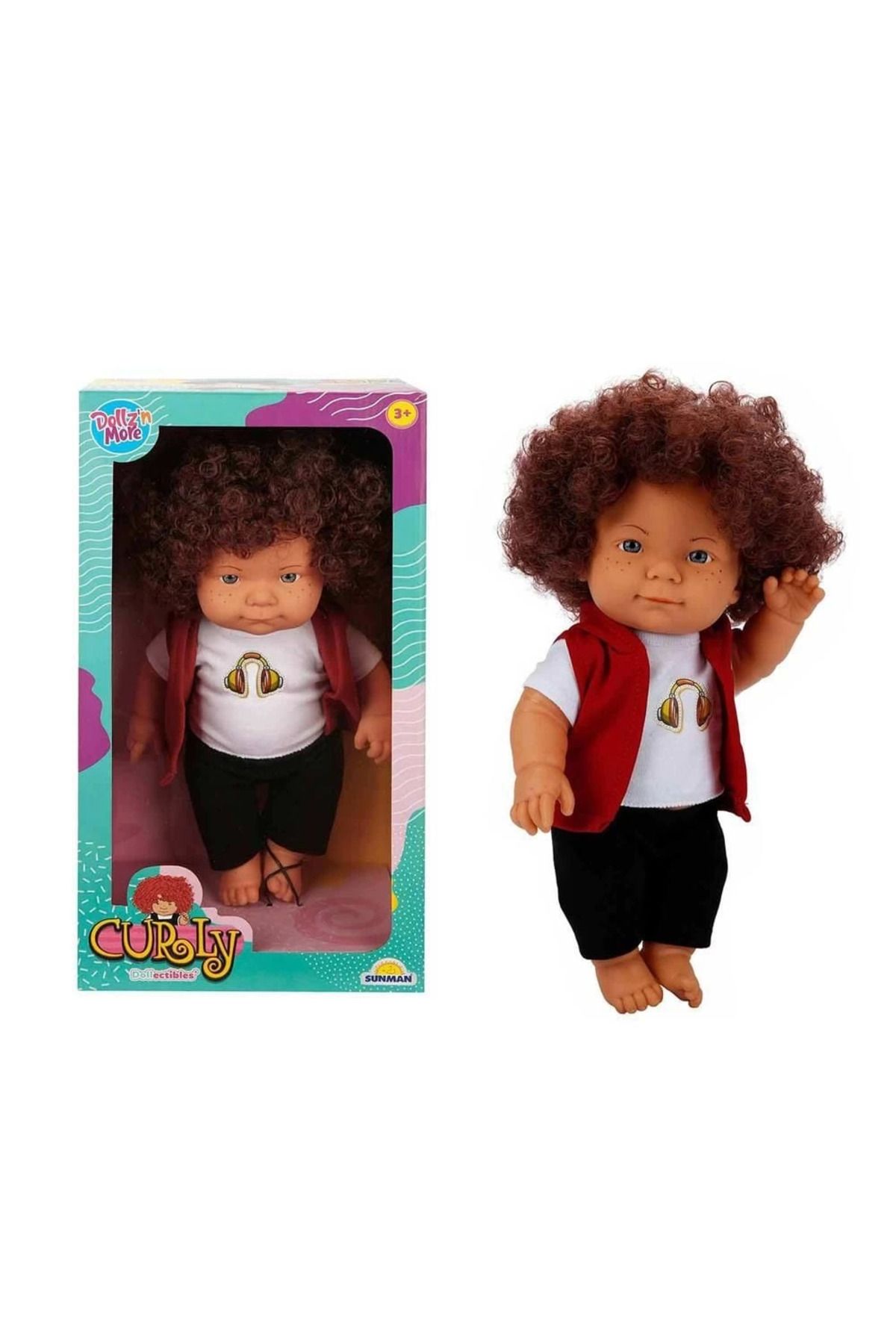 Zayla Curly Bebek Tulumlu Elbiseli Et Bebek 35 cm