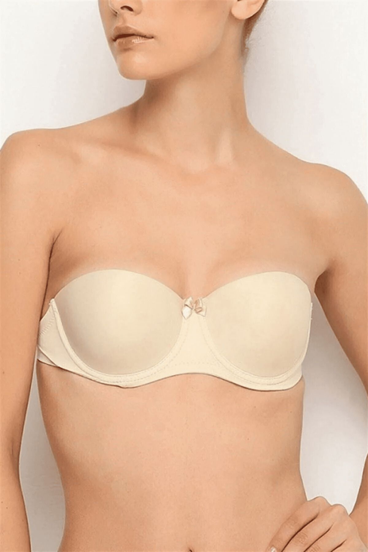 Mollycrush Kadın Destekli Push-Up Sırtı Şeffaf Sütyen 1505