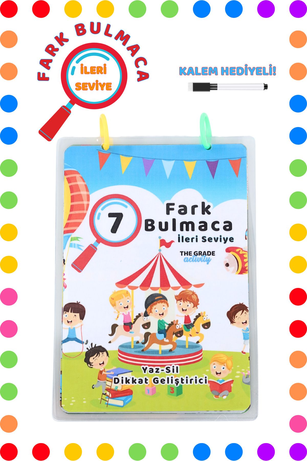 The Grade 7 Fark İleri Seviye Bulmaca Aktivite Eğitici Set Eğitim set Eğitim materyalleri (11 SAYFA-A5 BOYUT)