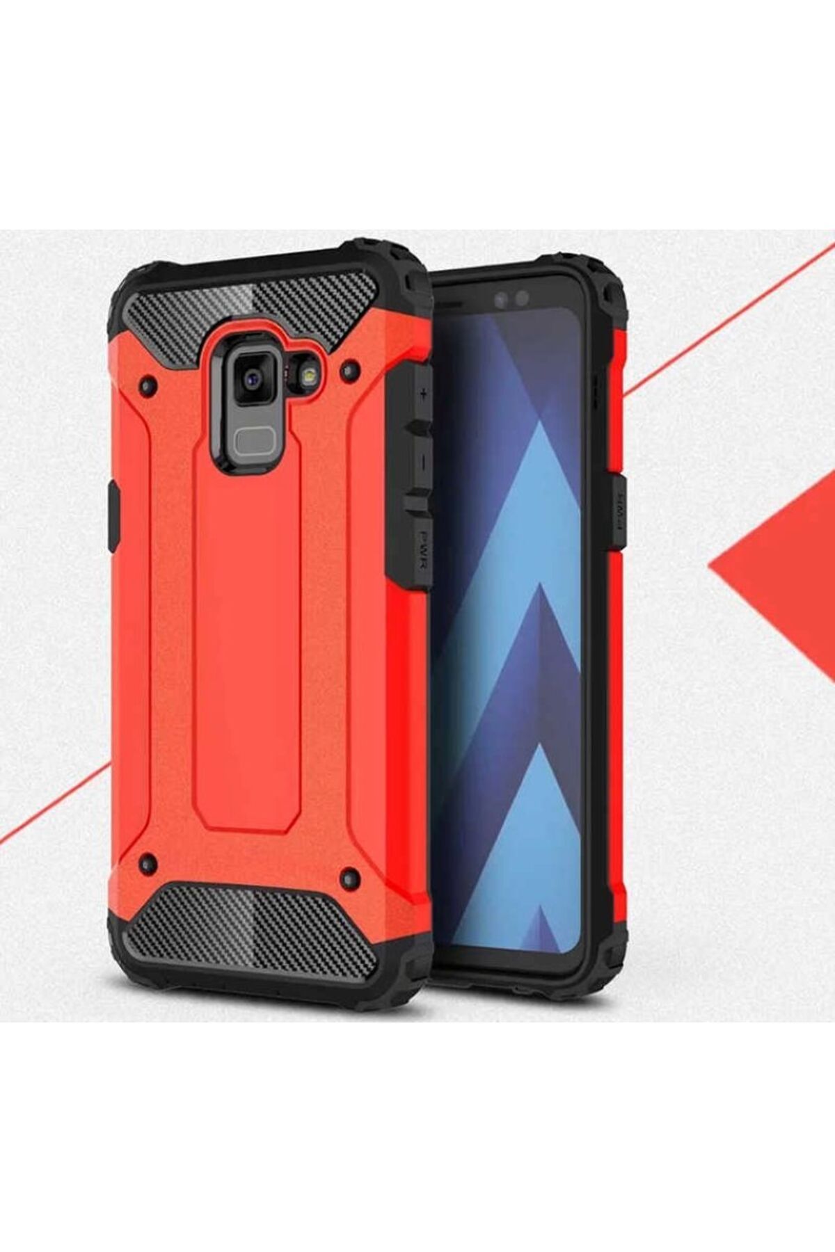 System Com Galaxy A8 2018 Kılıf Zore Crash Silikon Kapak