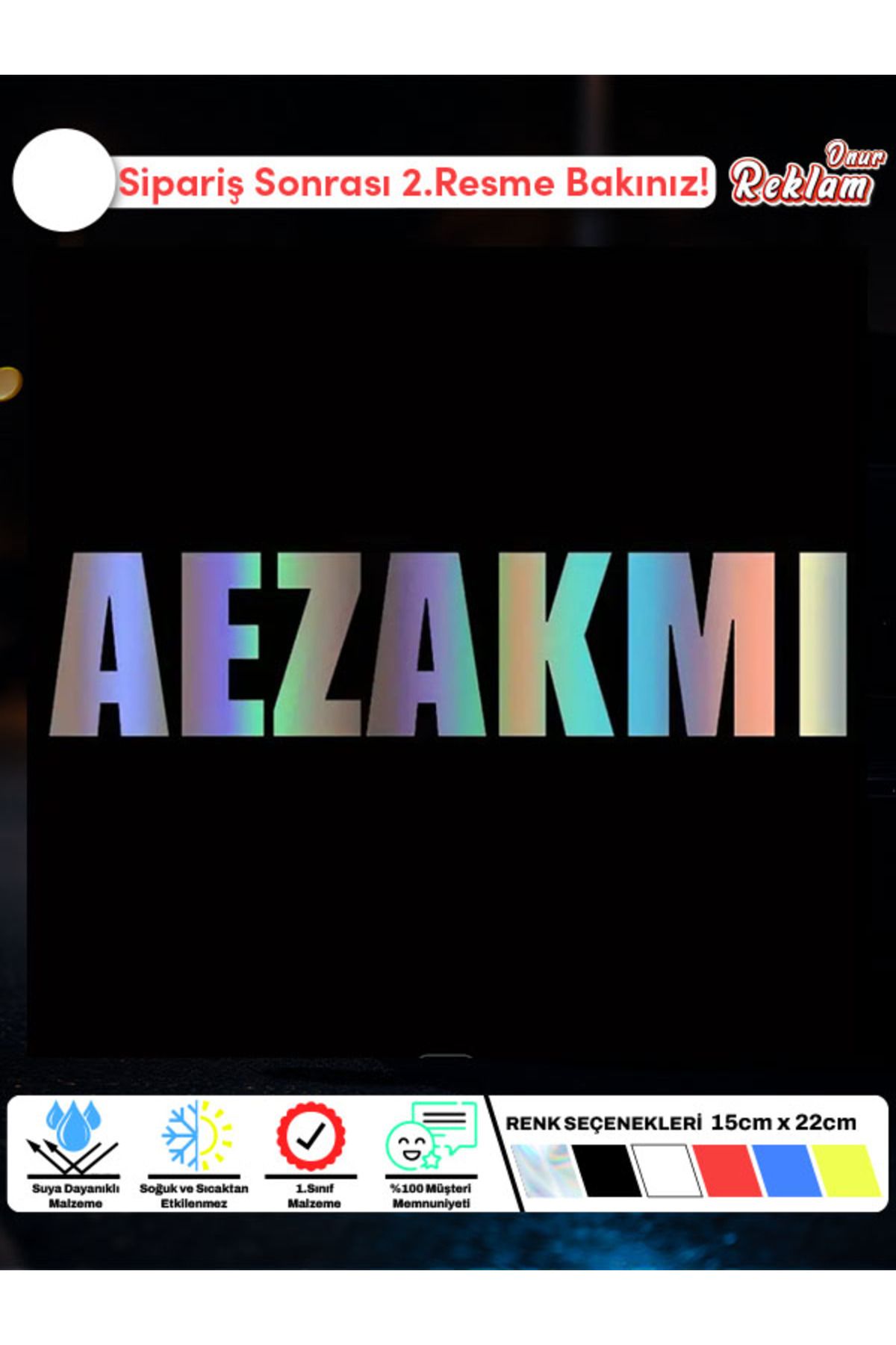 Onur Reklam AEZAKMI Araç Sticker – GTA Temalı Yazı Etiketi