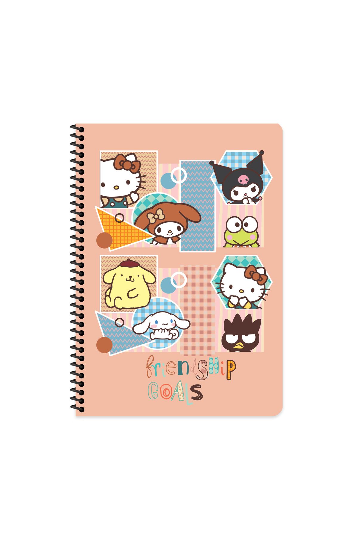 Keskin Colors Keskin Color Hello Kitty and Friends Çizgili Defter | 16,5 x 22,5 cm | Spiralli – 80 Yaprak