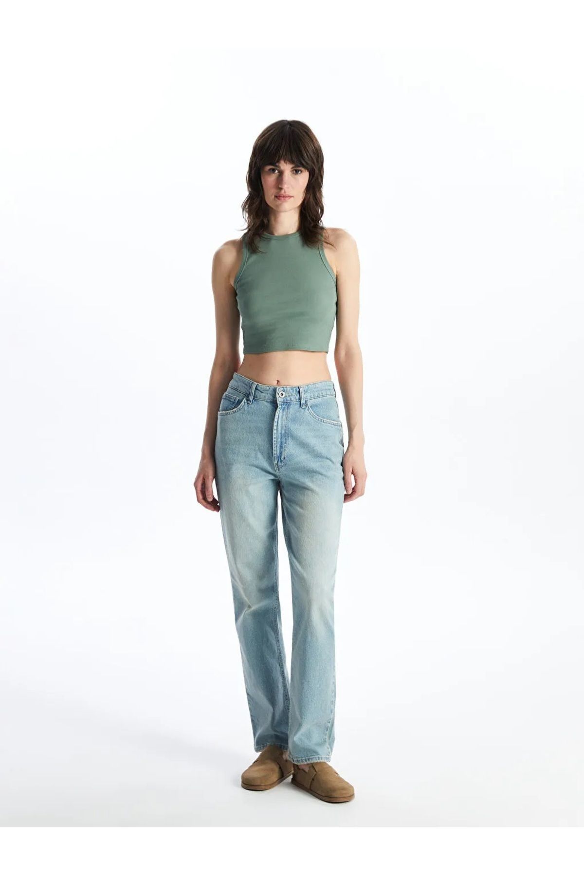 LC Waikiki LCWAİKİKİ BİSİKLET YAKA CROP
