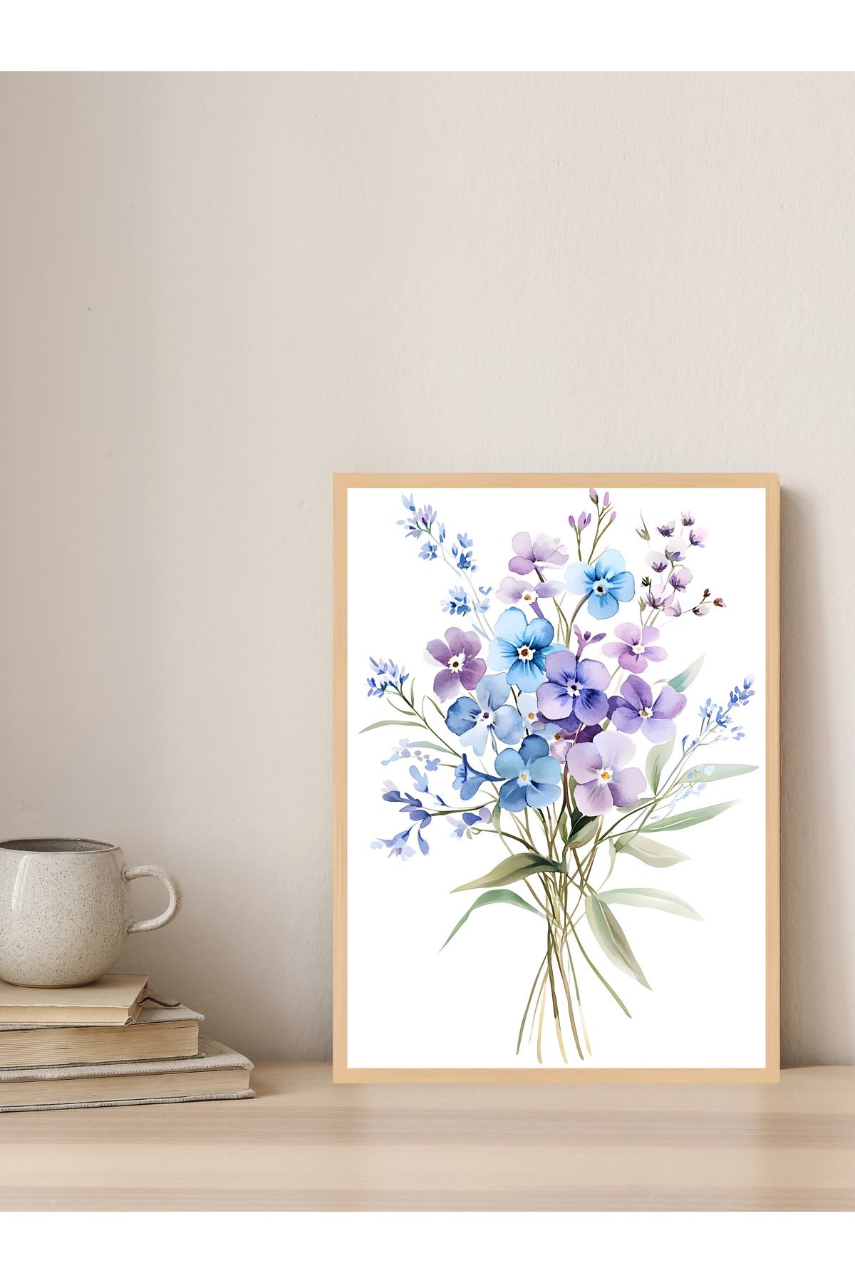 Tuba Decor Tek parça Ahşap Çerçeve Görünümlü MDF Tablo