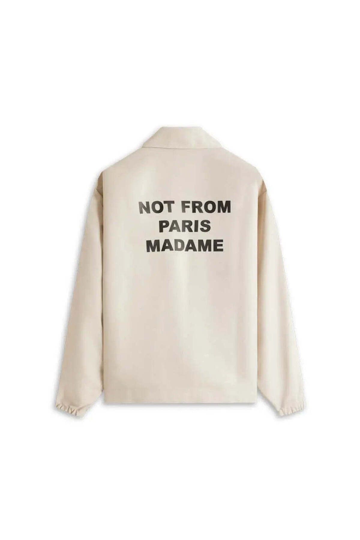 American Rag Cie Bej Su Geçirmez La Veste Slogan Ceket - Not From Paris Madame Yazılı