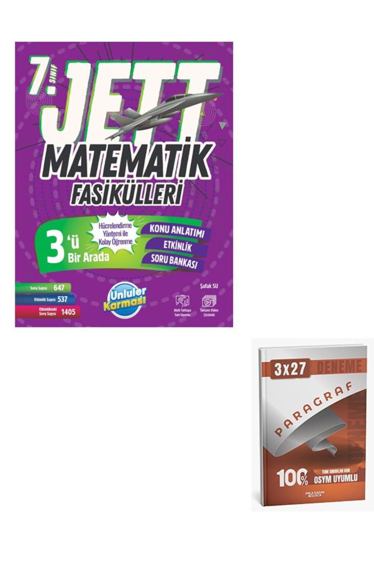 Anla Kazan Yayınları Ünlüller 2026 7.Sınıf Jett Matematik Fasiküller+Anla Kazan Paragraf