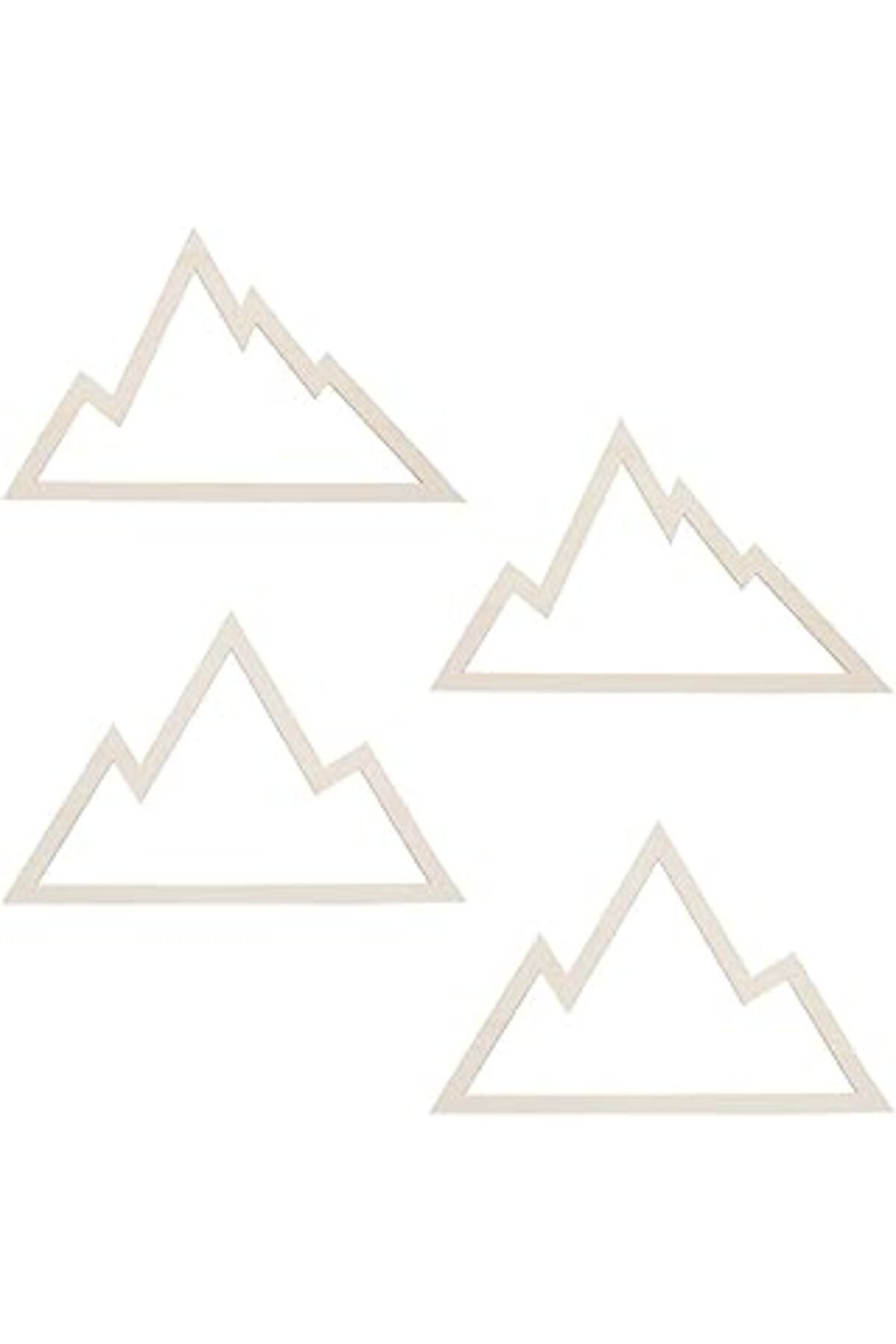 NETWORK ART Freebloss 4 Adet Ahşap Makrome Çerçeve, 2 Stil, Dağ Deseni, Makrome Çerçeve Seti, Makrome Duvar Asm