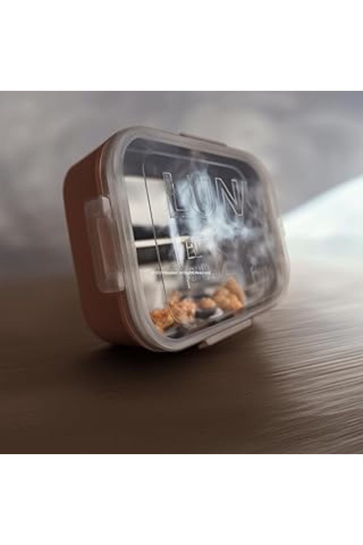 NETWORK ART Busstier 650 Ml Hybrid Bento Box - Bpa'Sız Plastik Gövde, 3 Bölmeli Paslanmaz Çelik Çok Amaçlı Yeme