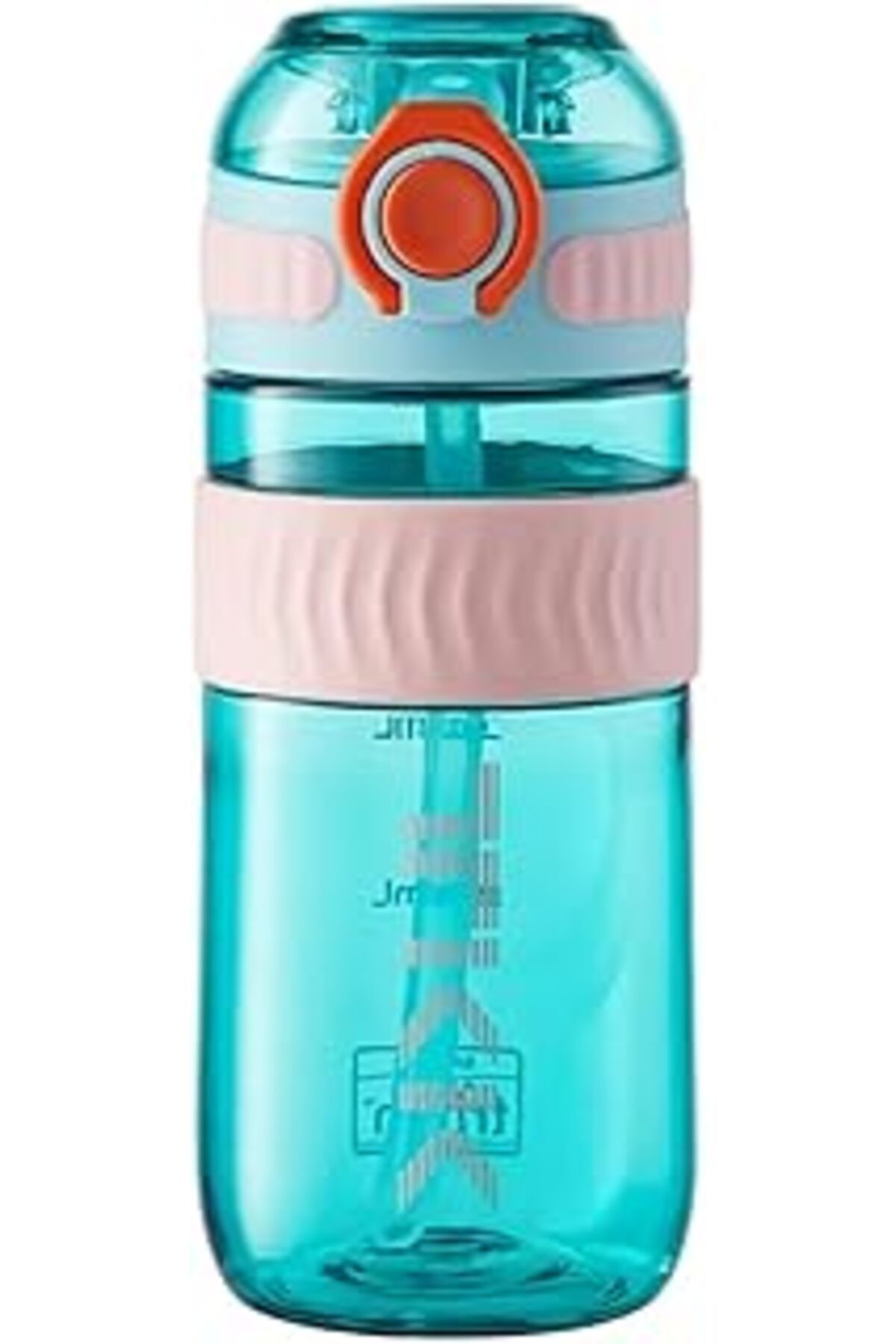 ASİTAN Tkk 550Ml Silikon Pipetli Taşıma Kulplu Dayanıklı Malzeme Tritan Spor Matara (Turkuaz)
