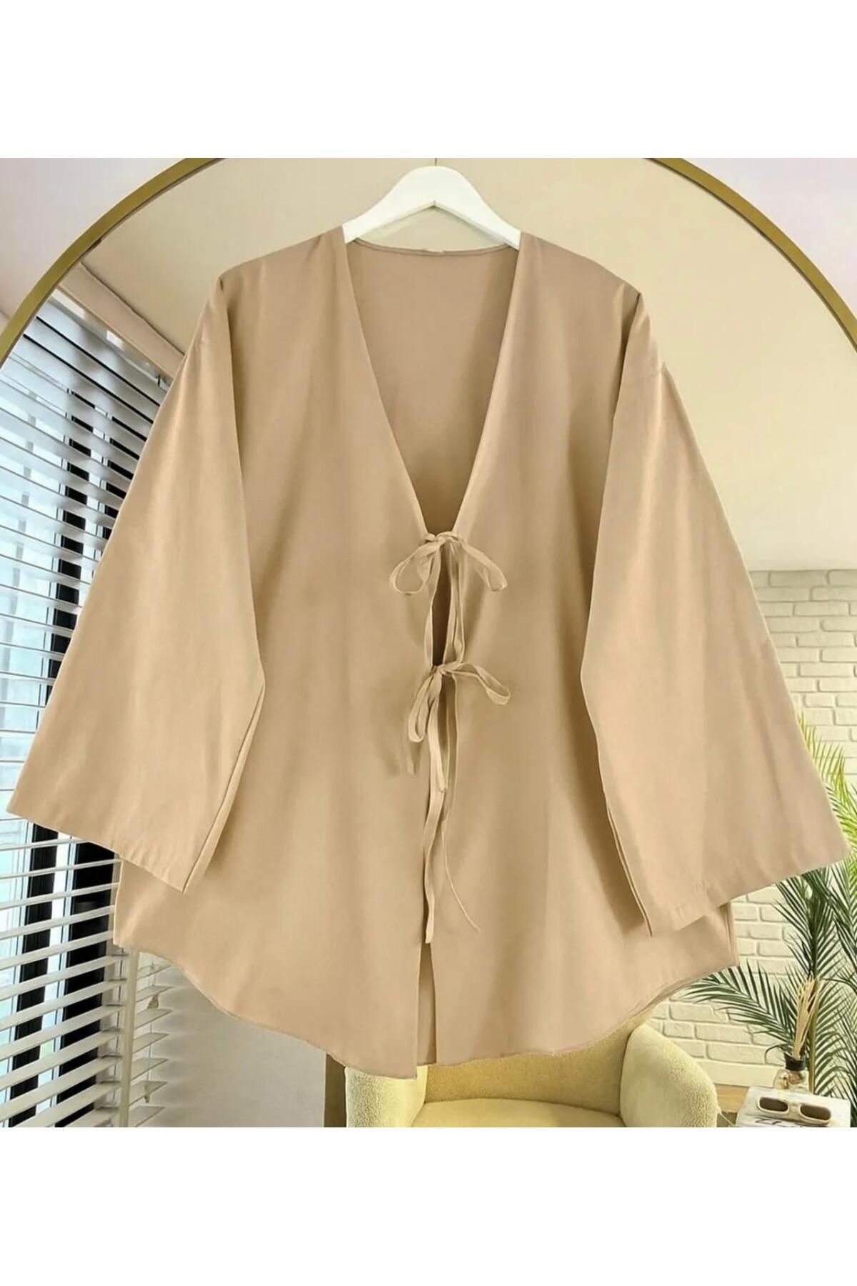 Rema önü bağlamalı kimono