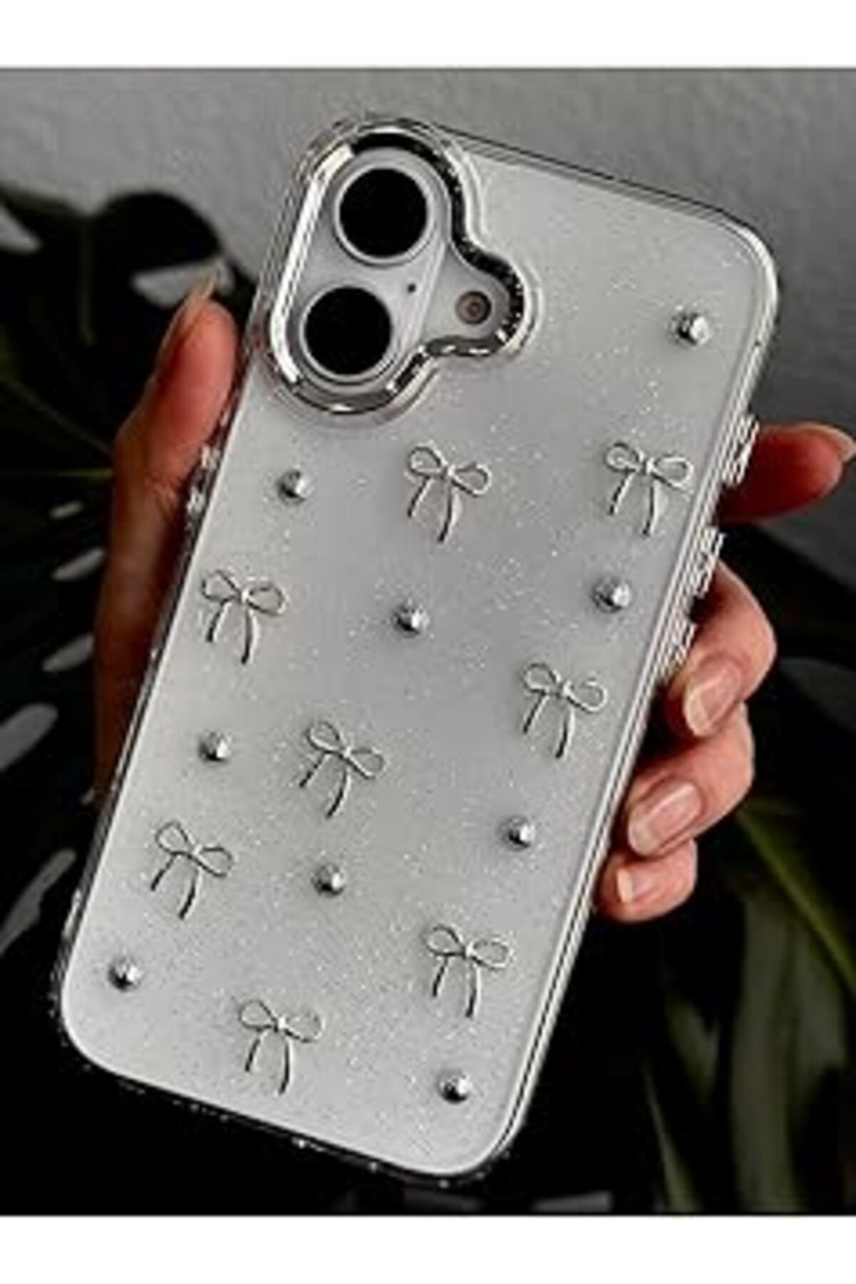 Qedii Go Aksesuar Iphone 16 Uyumlu 3D Mini Fiyonk Tasarımlı Oyuncaklı Silikon Kılıf - Minifiyonk