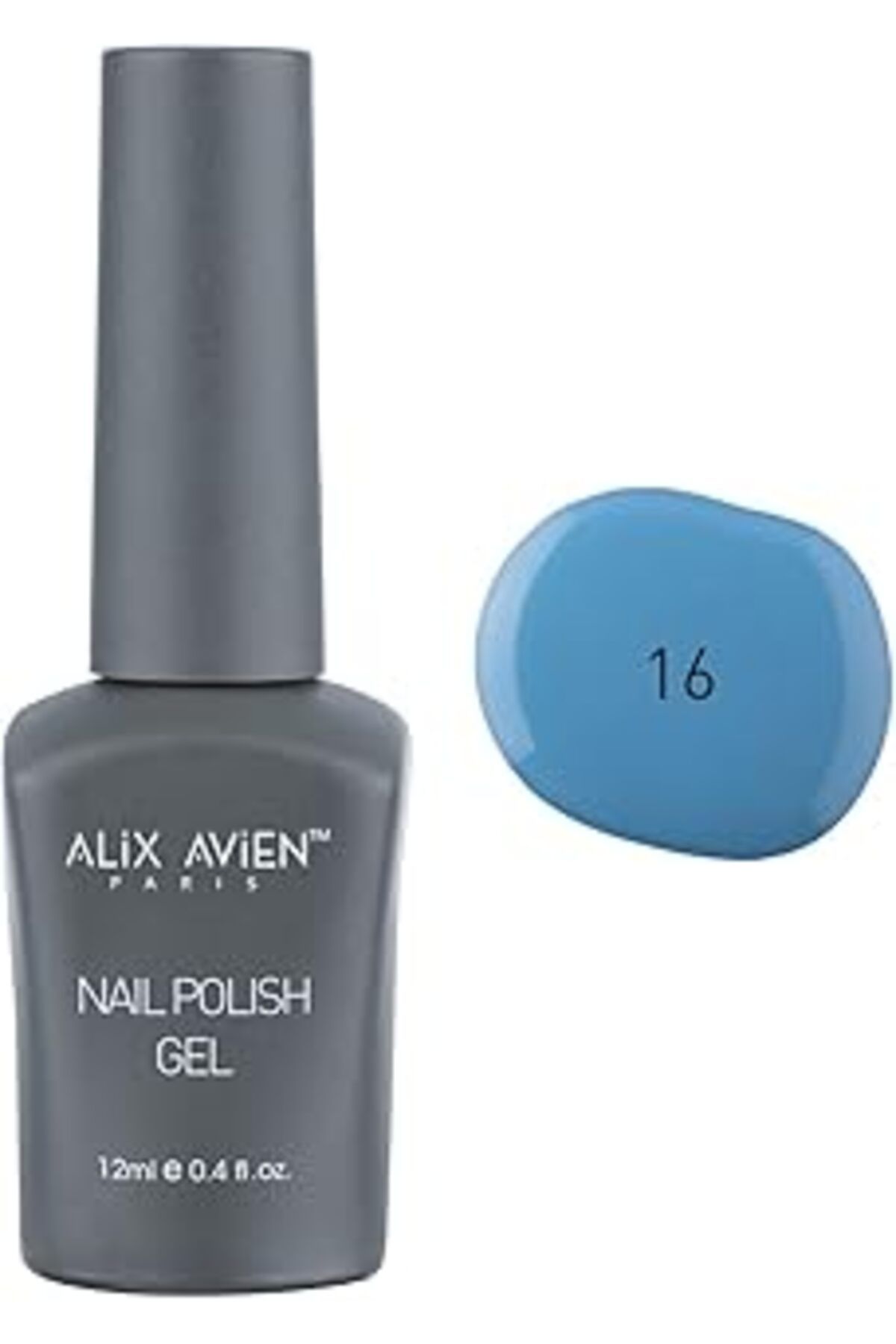 Qedii Alix Avien Uv Kalıcı Bebak Mavi Jel Oje 16 - Gel Polish - 12 Ml