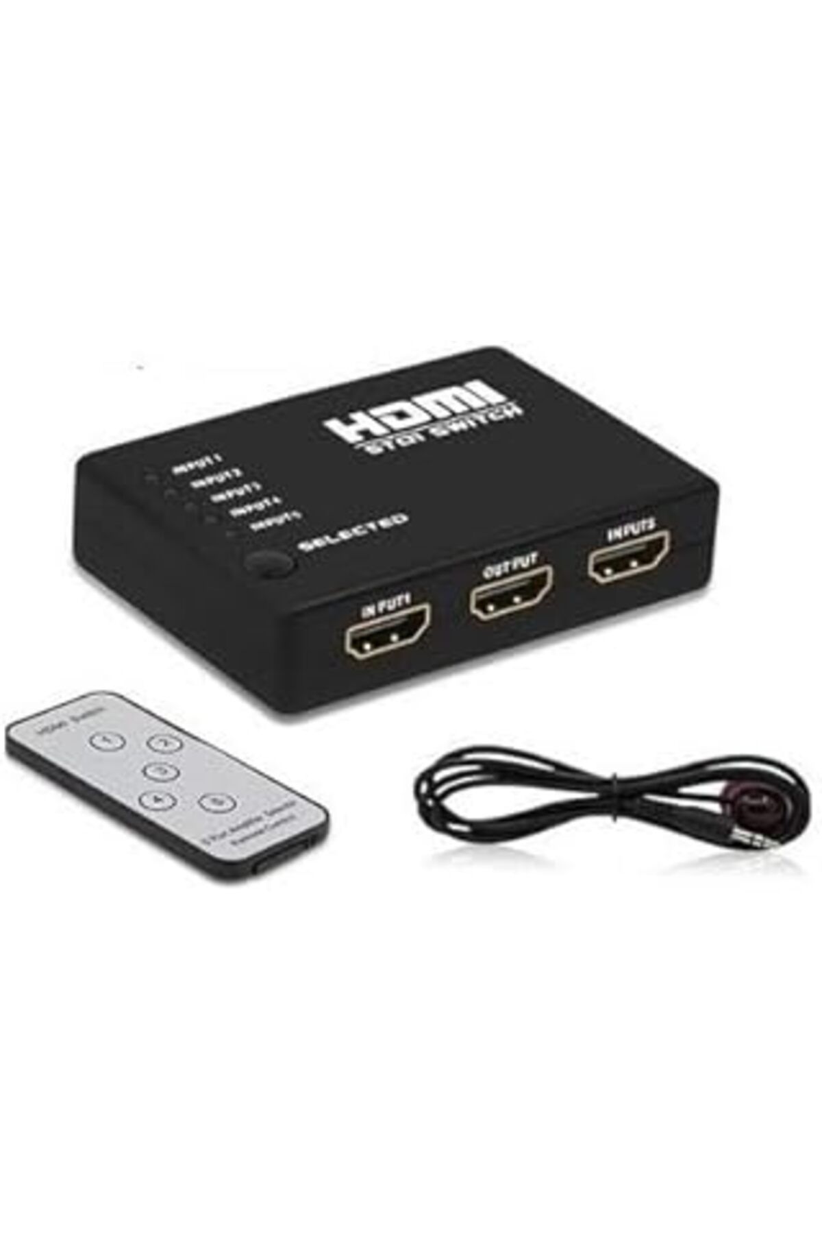 NETWORK ART Temiz Pazar Hdmi Çoklayıcı Çoğaltıcı Switch 5 Port Kumandalı Ir Alıcılı