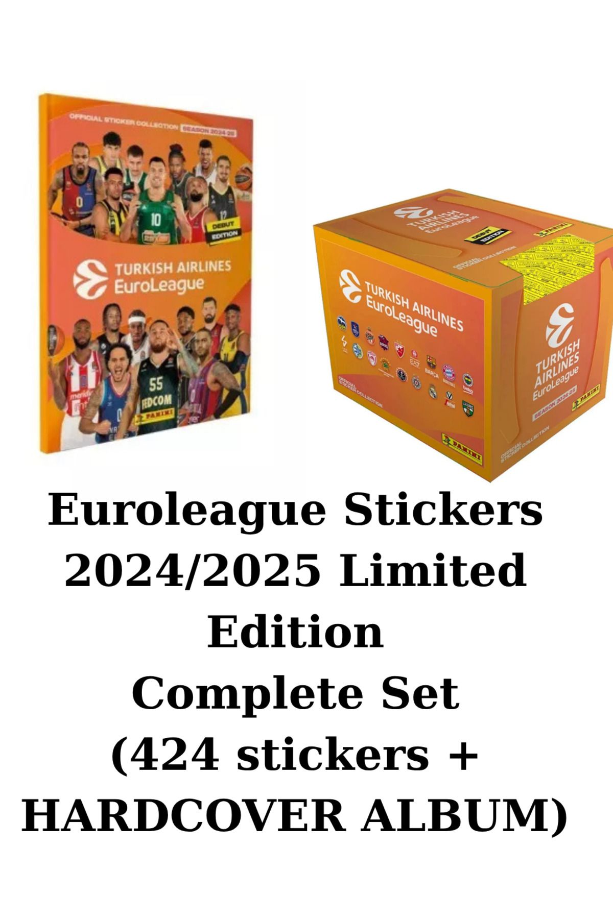 karinabest 24/25 Euroleague Panini Stickers Limited Edition Complete Set (424 stickers + HARDCOVER ALBUM)