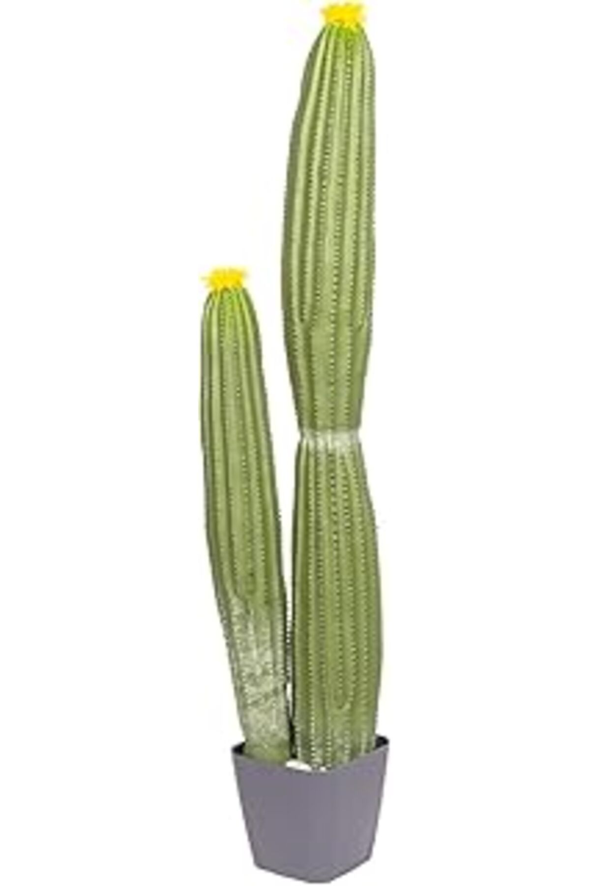 ASİTAN Herdekora Yapay Kaktüs Saksılı Sarı Çiçekli 92 Cm.