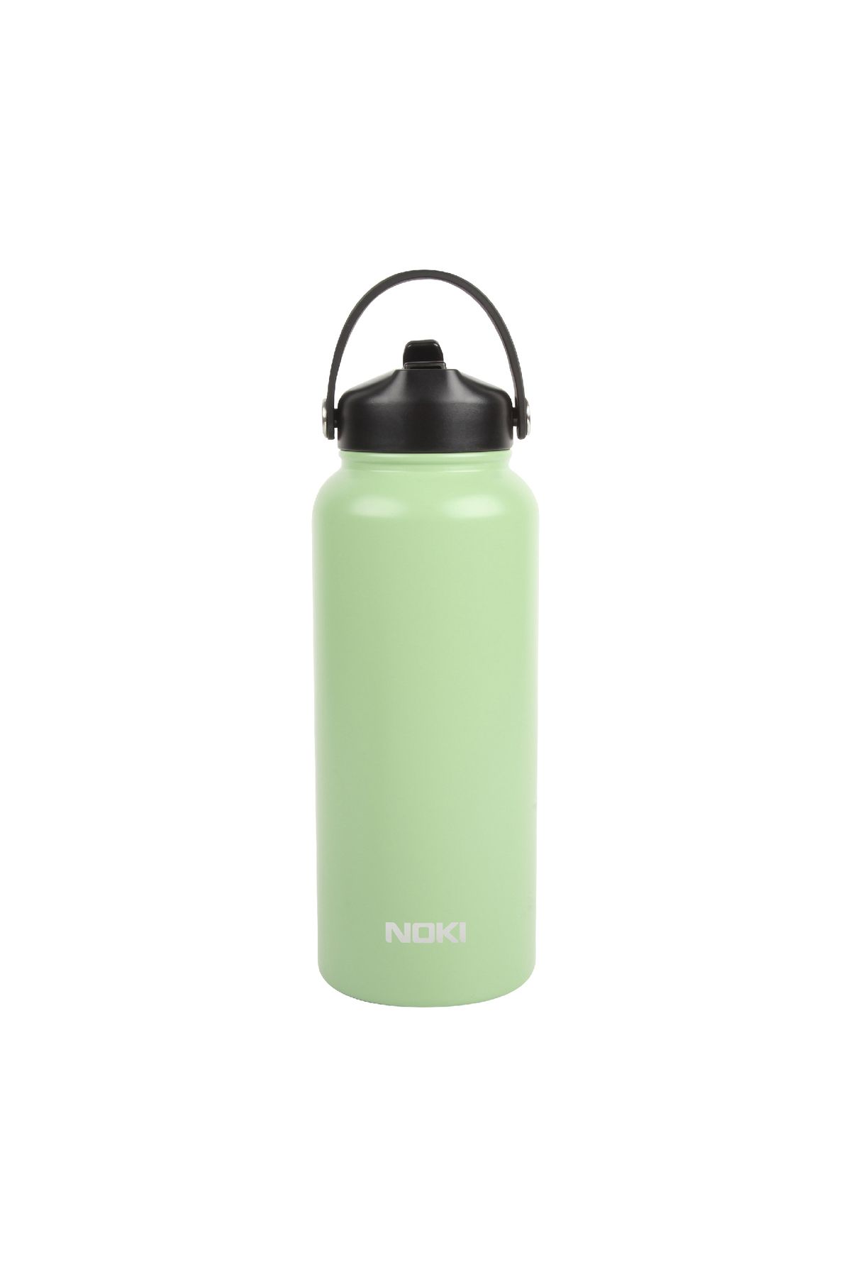 Noki Yeşil Çelik Matara Çevir Aç Pipet Taşıma Kulplu / 960 ml