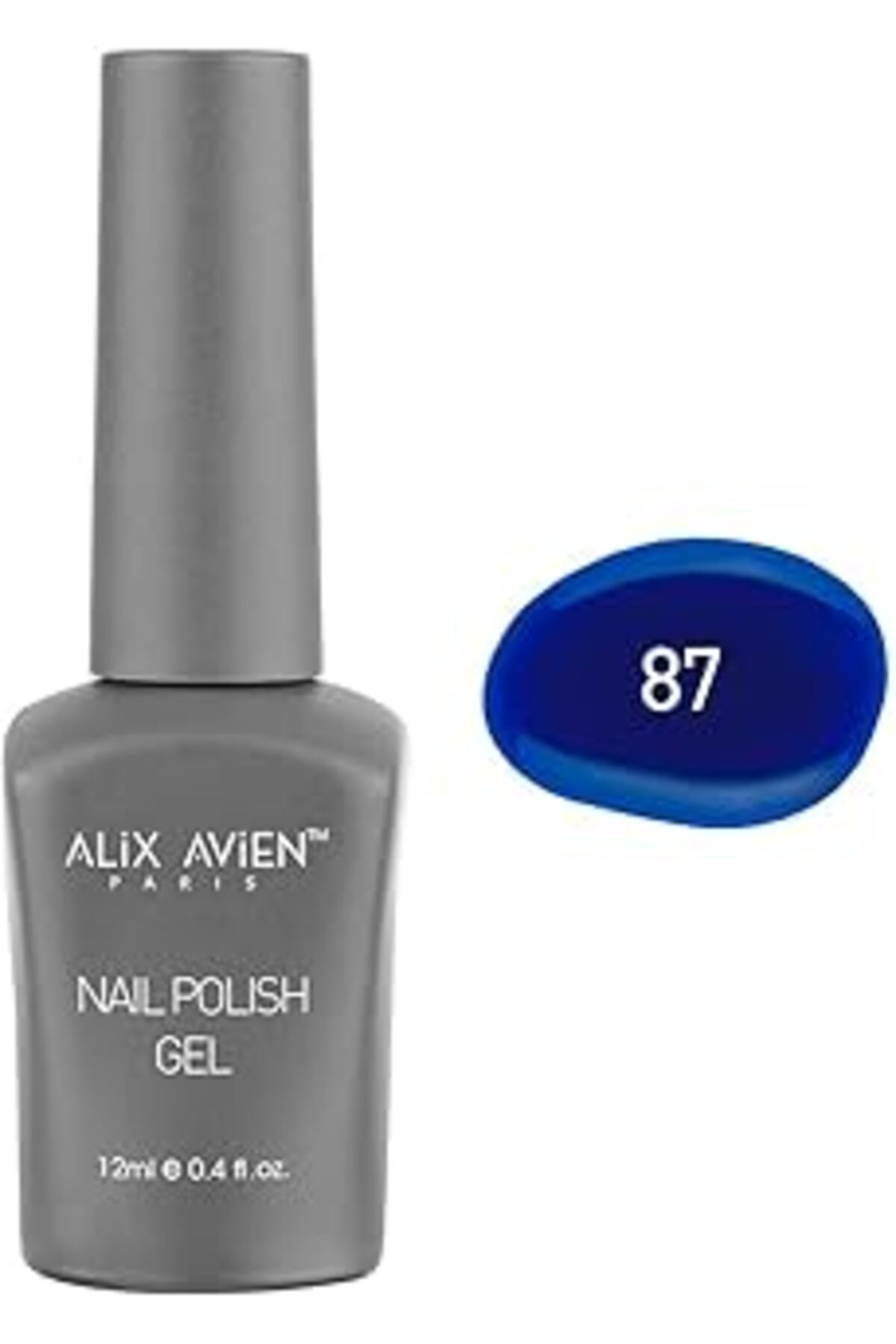 Qedii Alix Avien Koyu Mavi Kalıcı Oje 87-Yoğun Renk Veren Jel Oje 12 Ml-Nail Uv Gel Polish 87